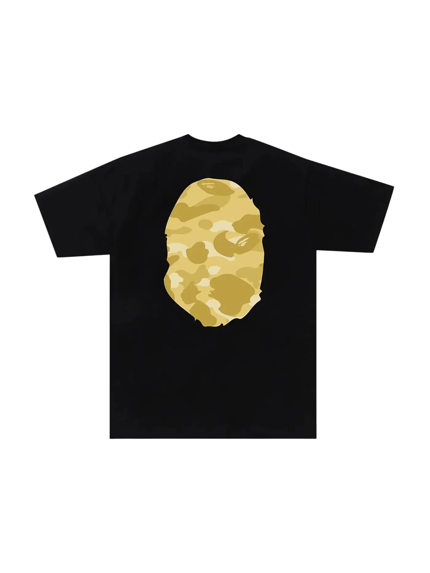 Мужская футболка с принтом BAPE Big Ape Head Tee (FW25) BAPE — изображение 2 из 2, черный/желтый