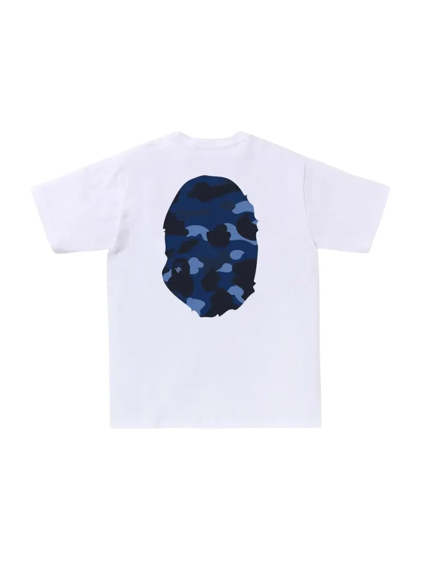 Мужская футболка с принтом BAPE Color Camo Big Ape Head Tee (FW25) BAPE — изображение 2 из 2, белый/темно-синий