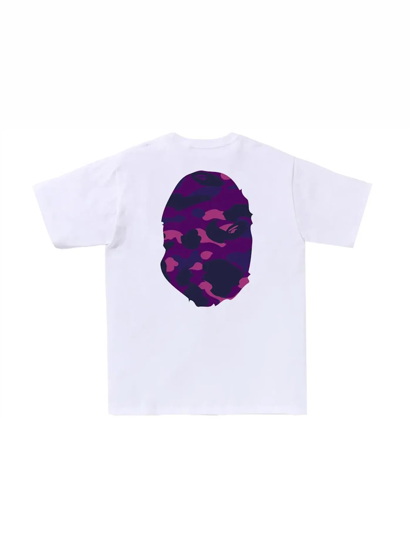 Мужская футболка с камуфляжным принтом BAPE Tee — изображение 2 из 2, белый/фиолетовый