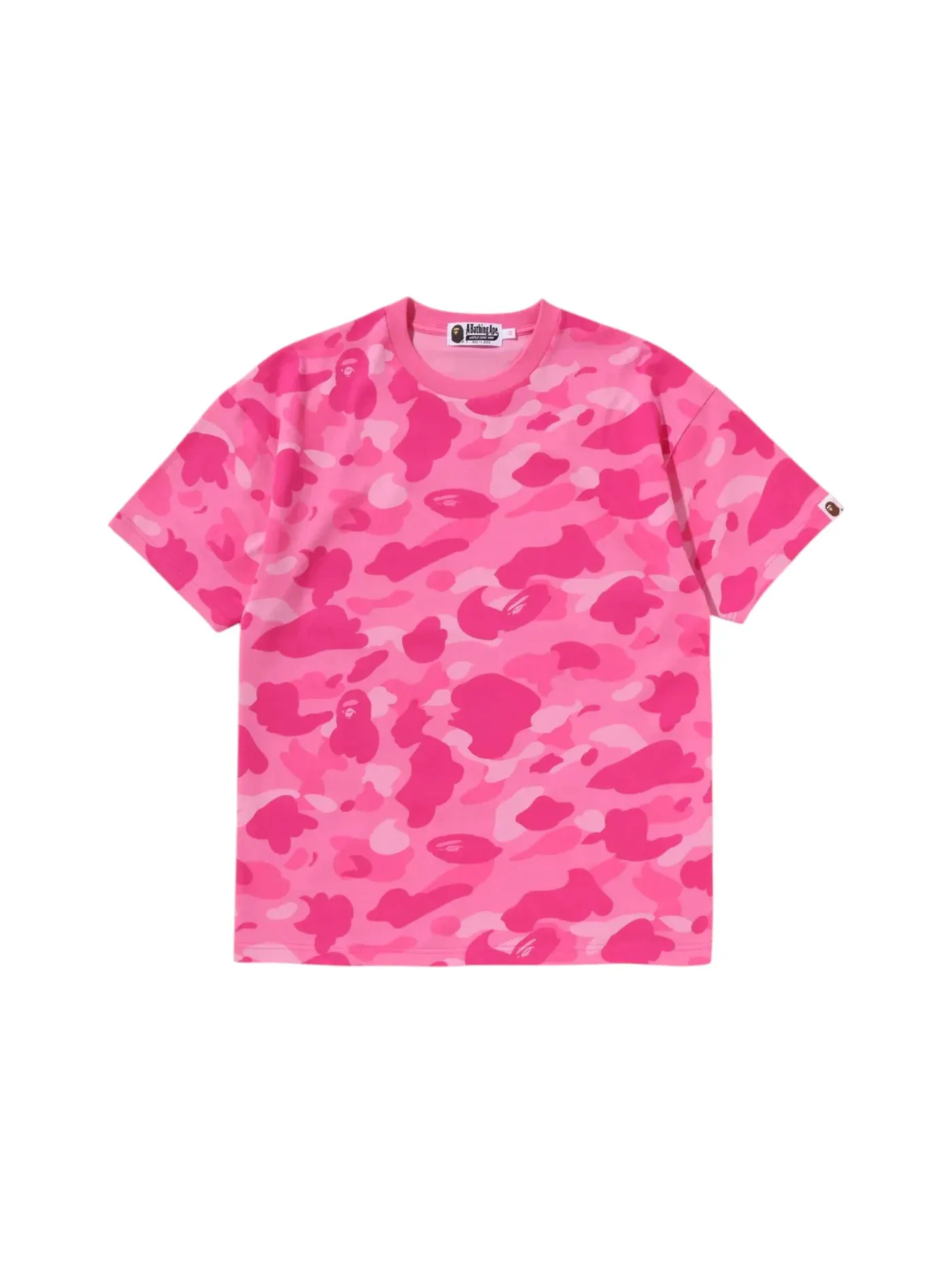 Женская футболка с принтом BAPE Color Camo Big College Tee BAPE — изображение 1 из 1, розовый