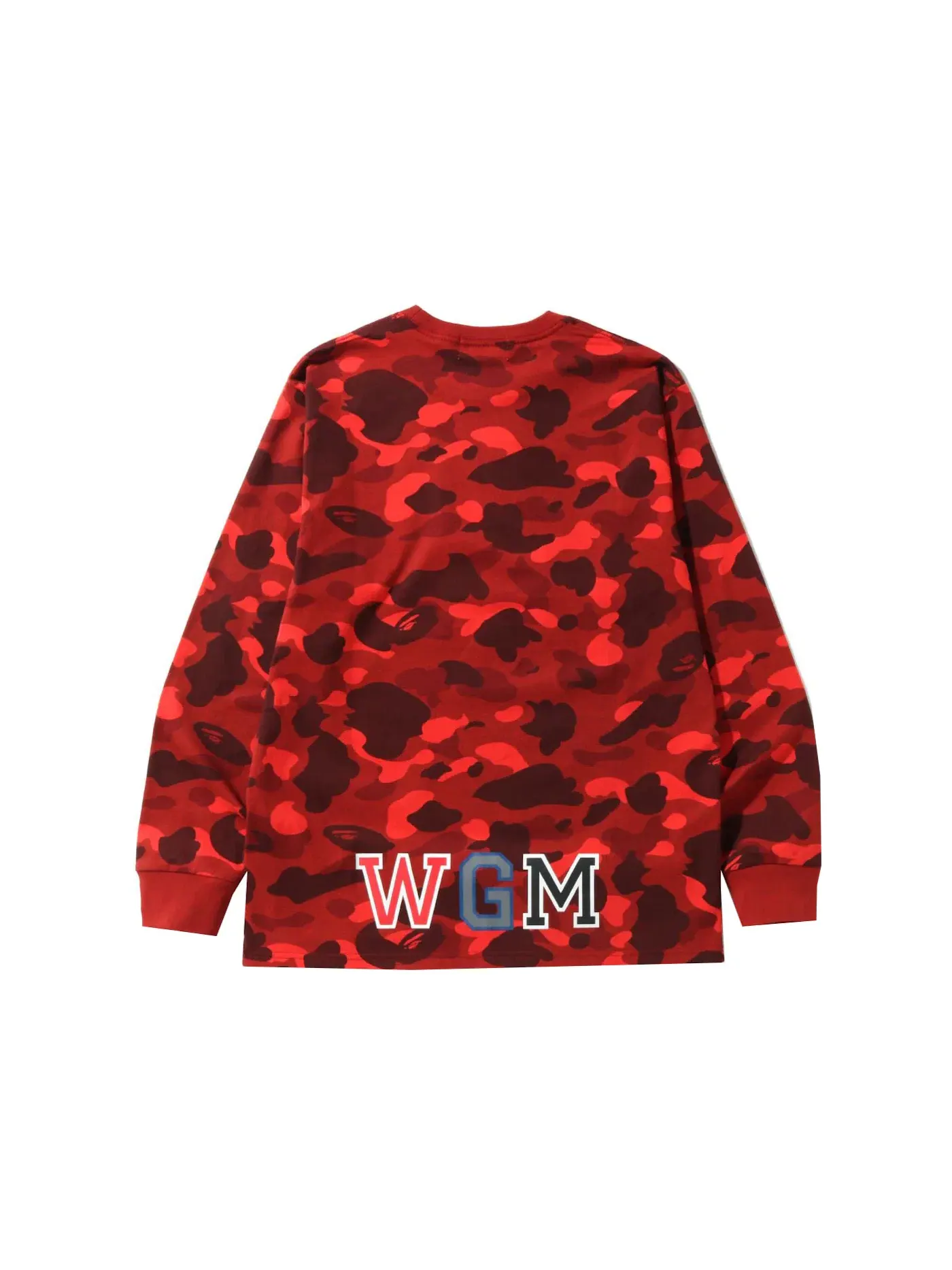 Мужская футболка с длинным рукавом с принтом Busy Shark BAPE — изображение 2 из 2, красный
