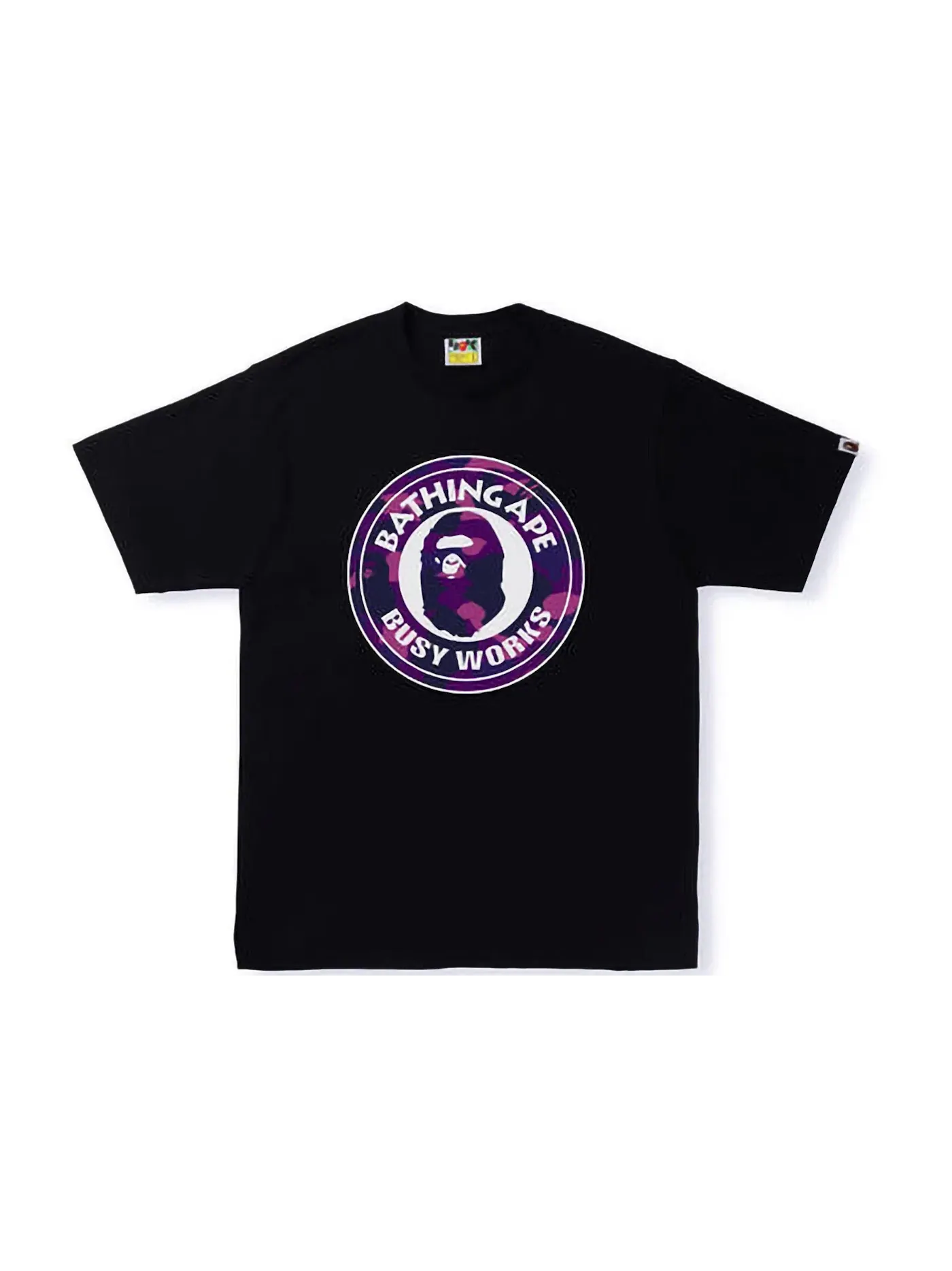 Мужская футболка с принтом BAPE Tee (SS22) BAPE — изображение 1 из 1, черный фиолетовый