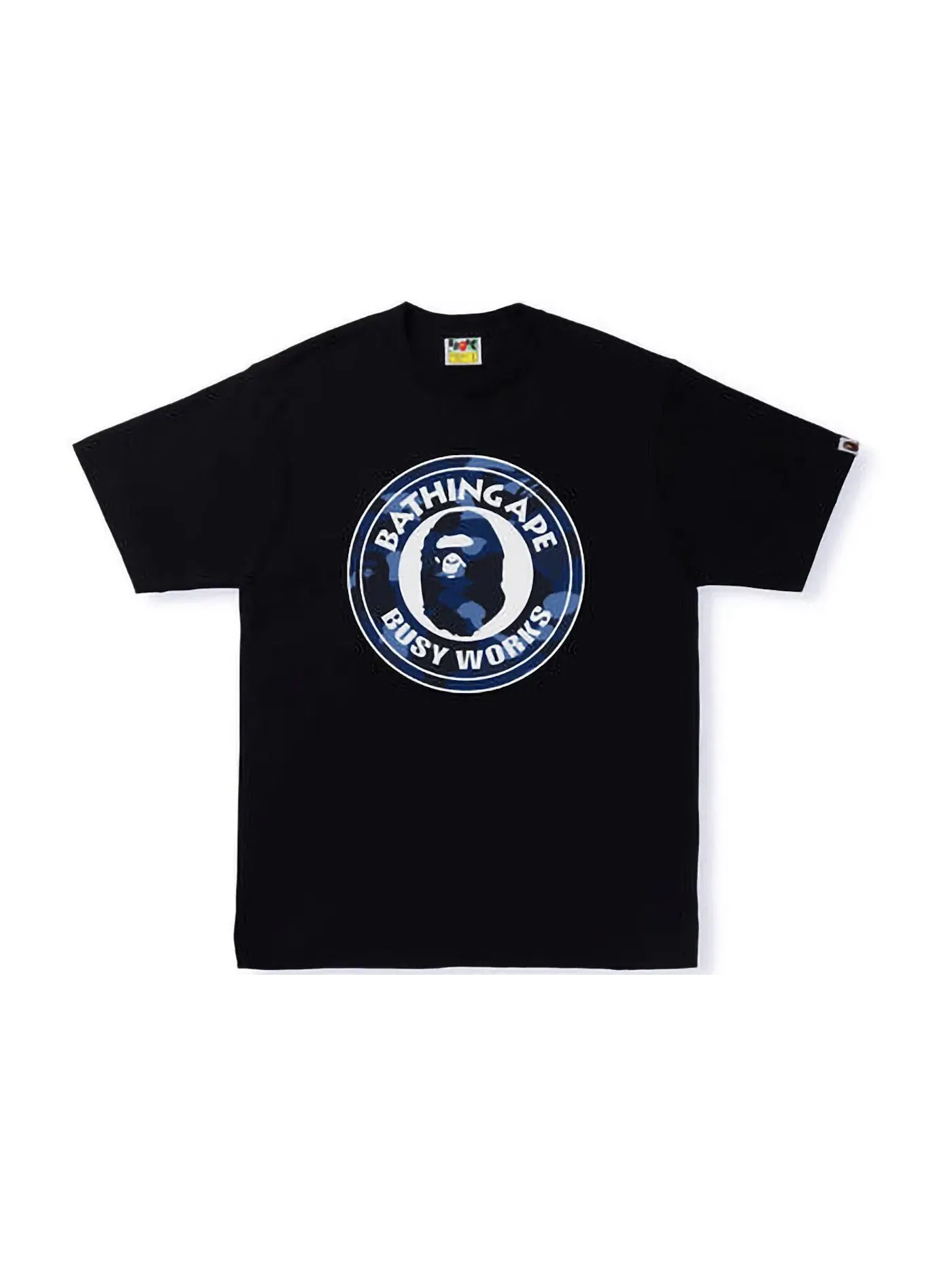 Мужская футболка с камуфляжным принтом BAPE Tee — изображение 1 из 1, черный темно-синий