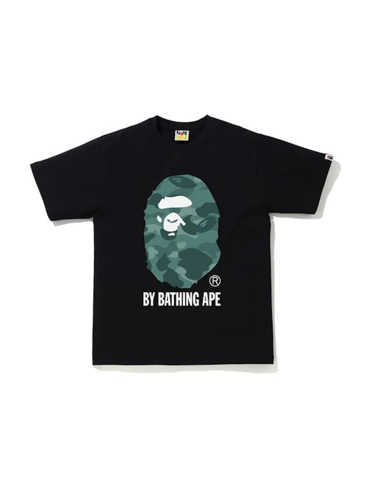 Мужская футболка с принтом BAPE Color Camo by Bathing Ape Tee BAPE — изображение 1 из 1, черный/зеленый