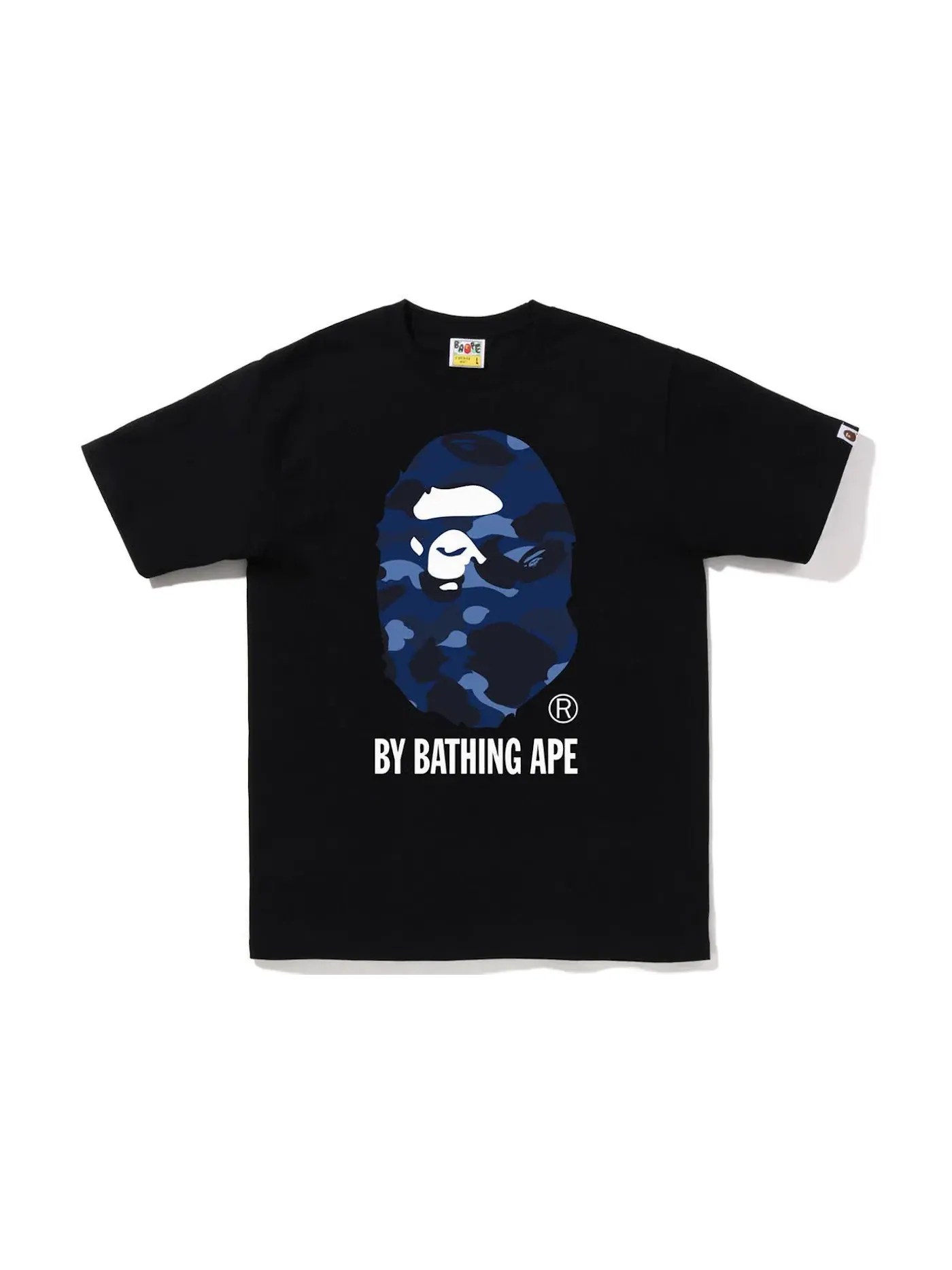 Мужская футболка с принтом Tee (FW22) BAPE — изображение 1 из 1, черный темно-синий