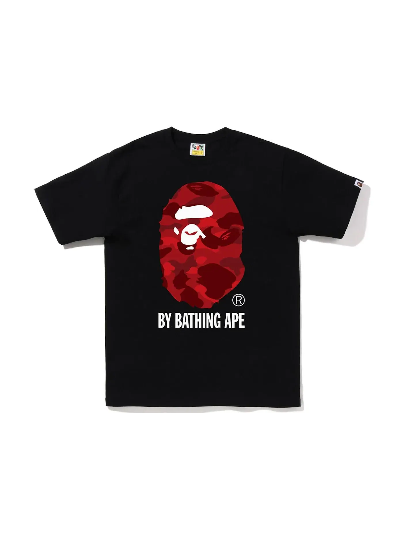 Мужская футболка с принтом BAPE Color Camo By Bathing Ape Tee (FW22) — изображение 1 из 1, черный красный