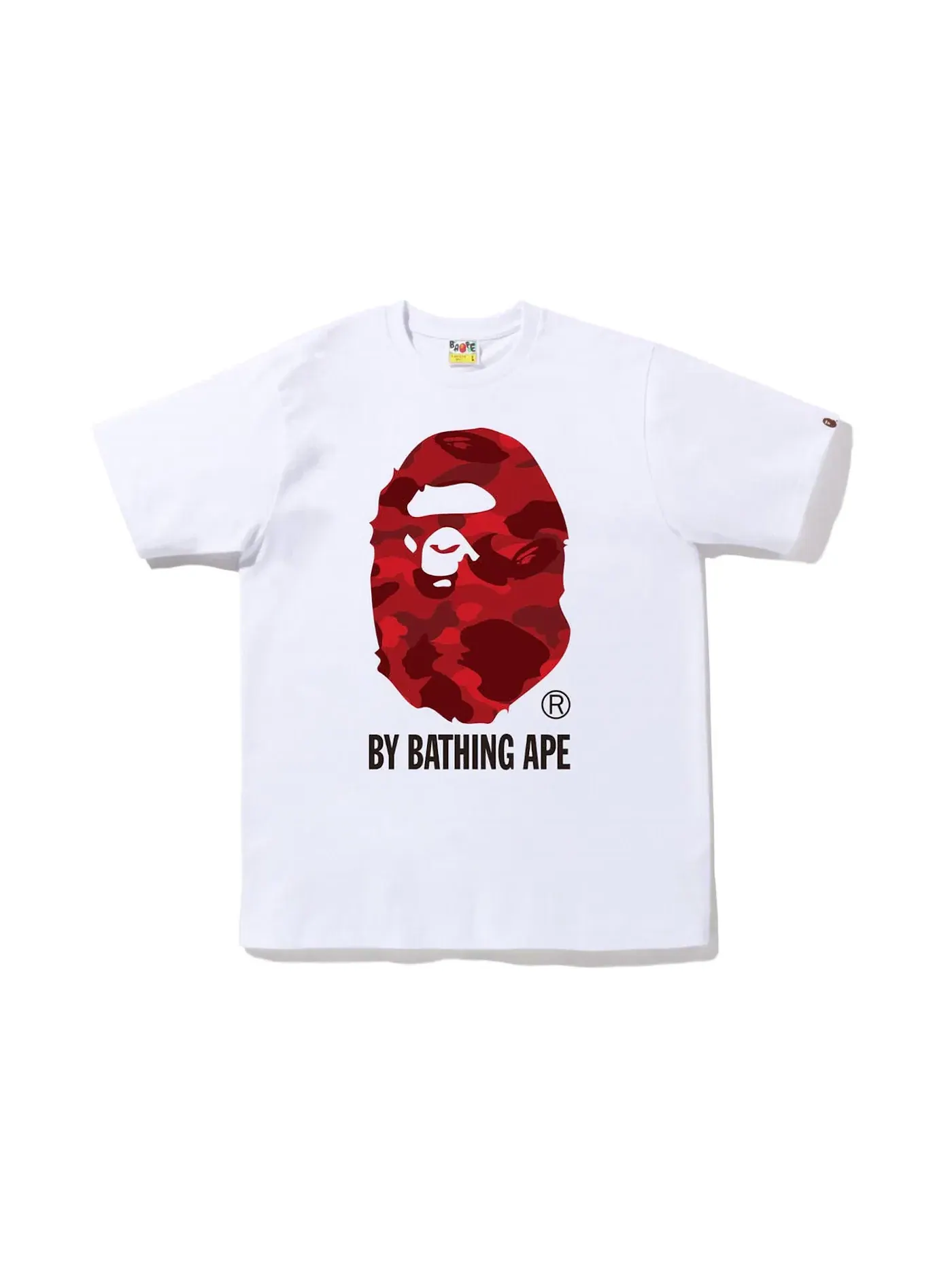 Мужская футболка с принтом BAPE Color Camo By Bathing Ape Tee (FW22) — изображение 1 из 1, белый красный