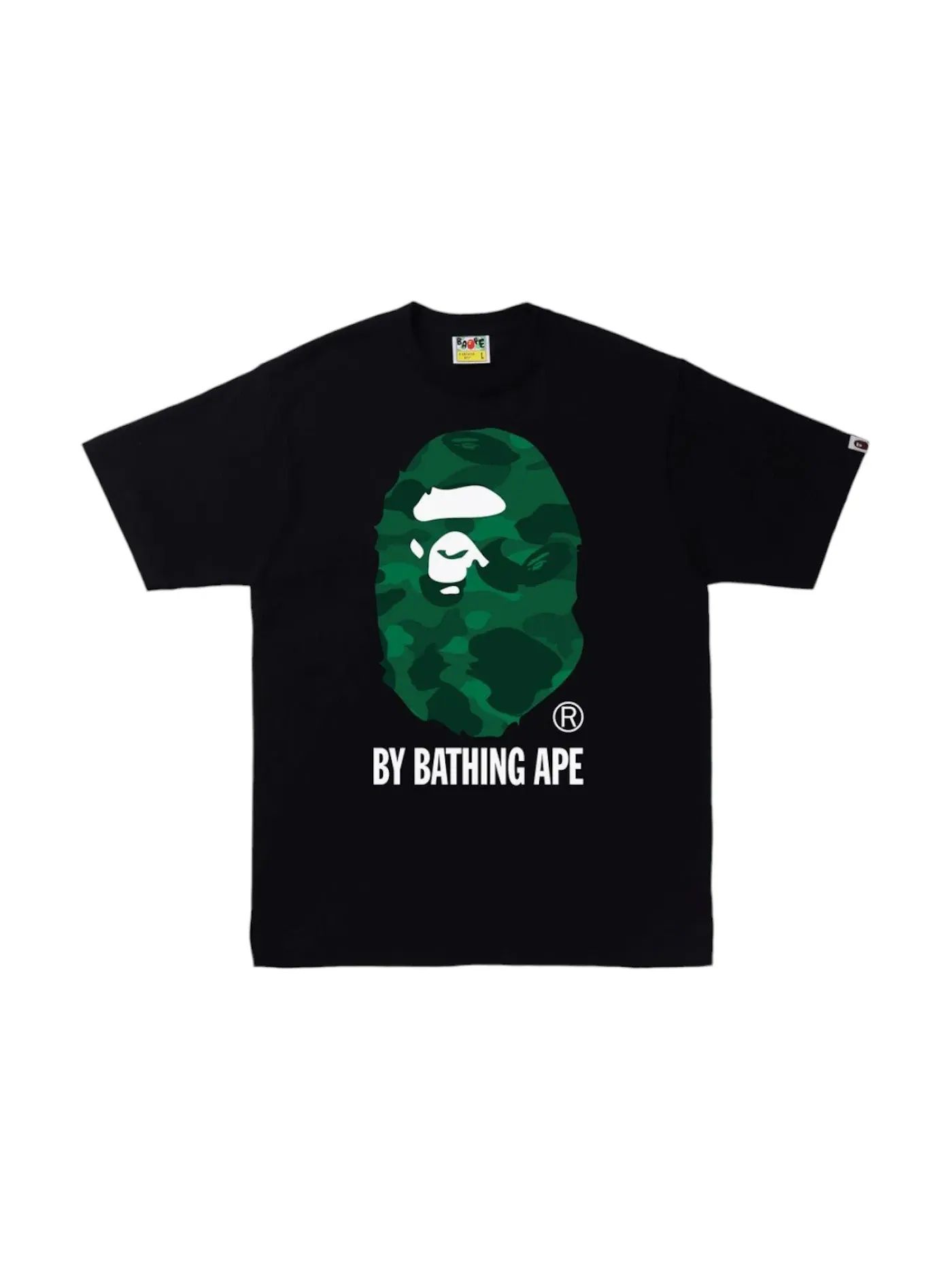 Мужская футболка с принтом BAPE Color Camo Tee FW24 BAPE — изображение 1 из 1, черный/зеленый