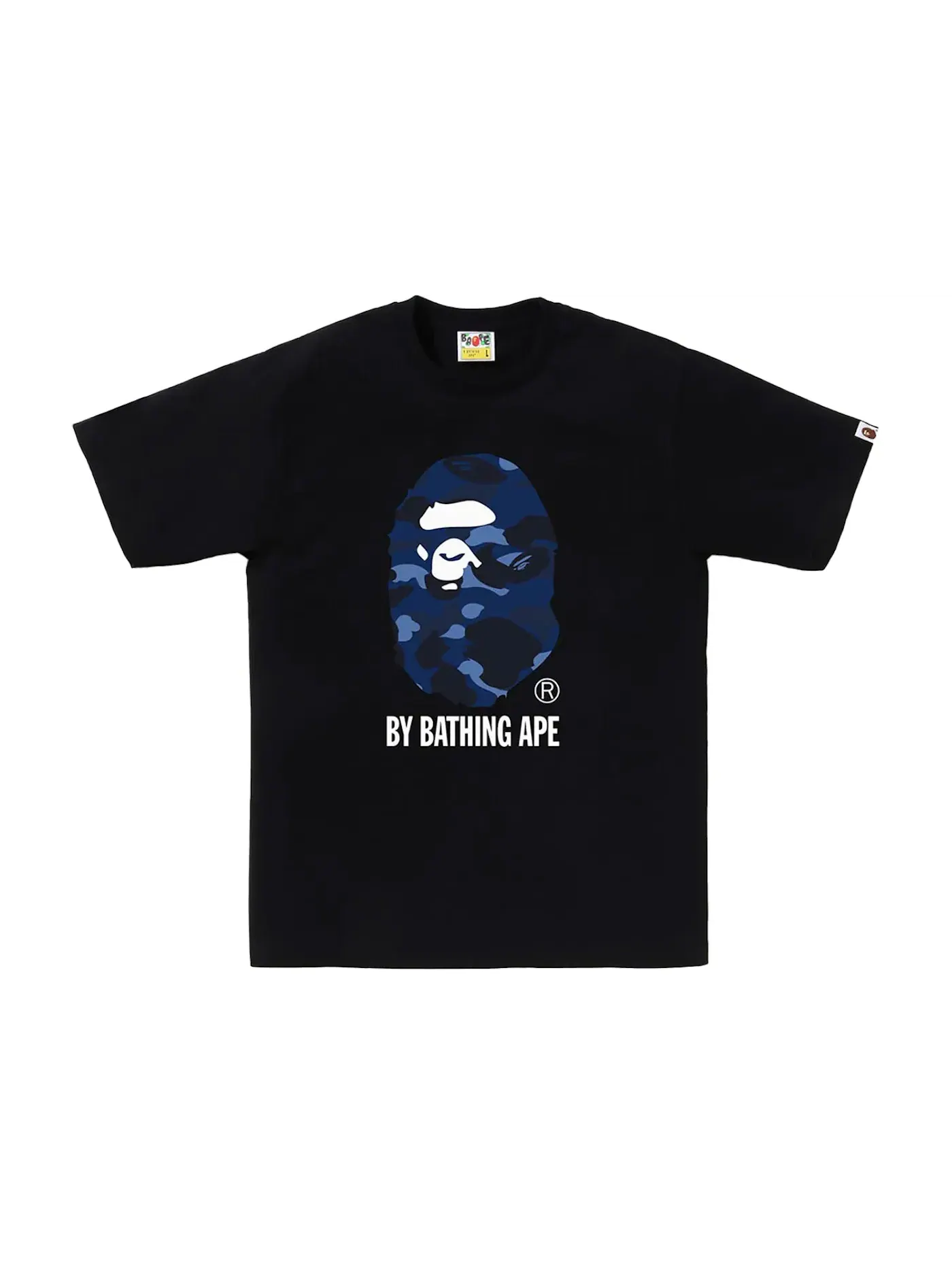Мужская футболка с принтом Color Camo BAPE — изображение 1 из 1, черный/темно-синий