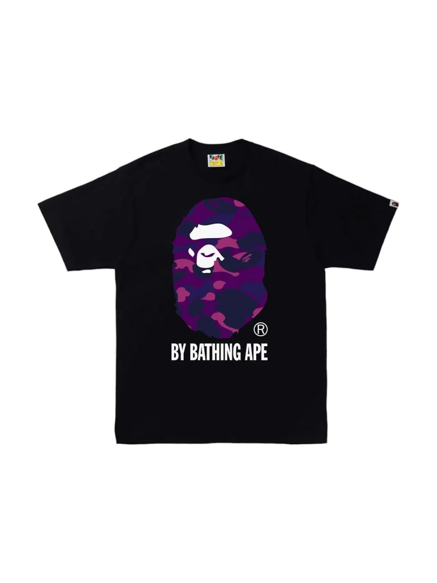 Мужская футболка с камуфляжным принтом BAPE Color Camo By Bathing Ape Tee BAPE — изображение 1 из 1, черный/фиолетовый