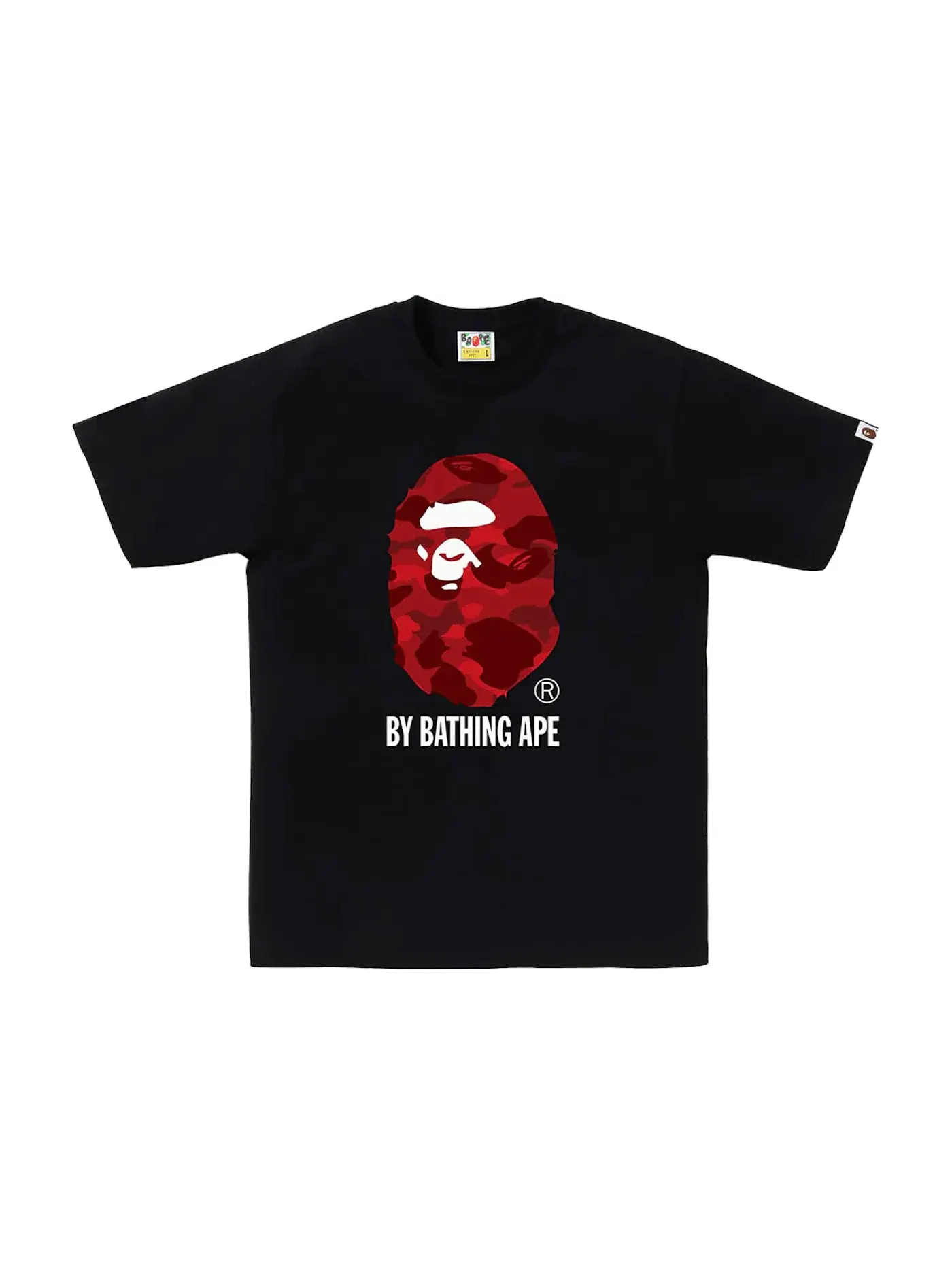Мужская футболка с принтом Tee (FW24) BAPE — изображение 1 из 1, черный/красный