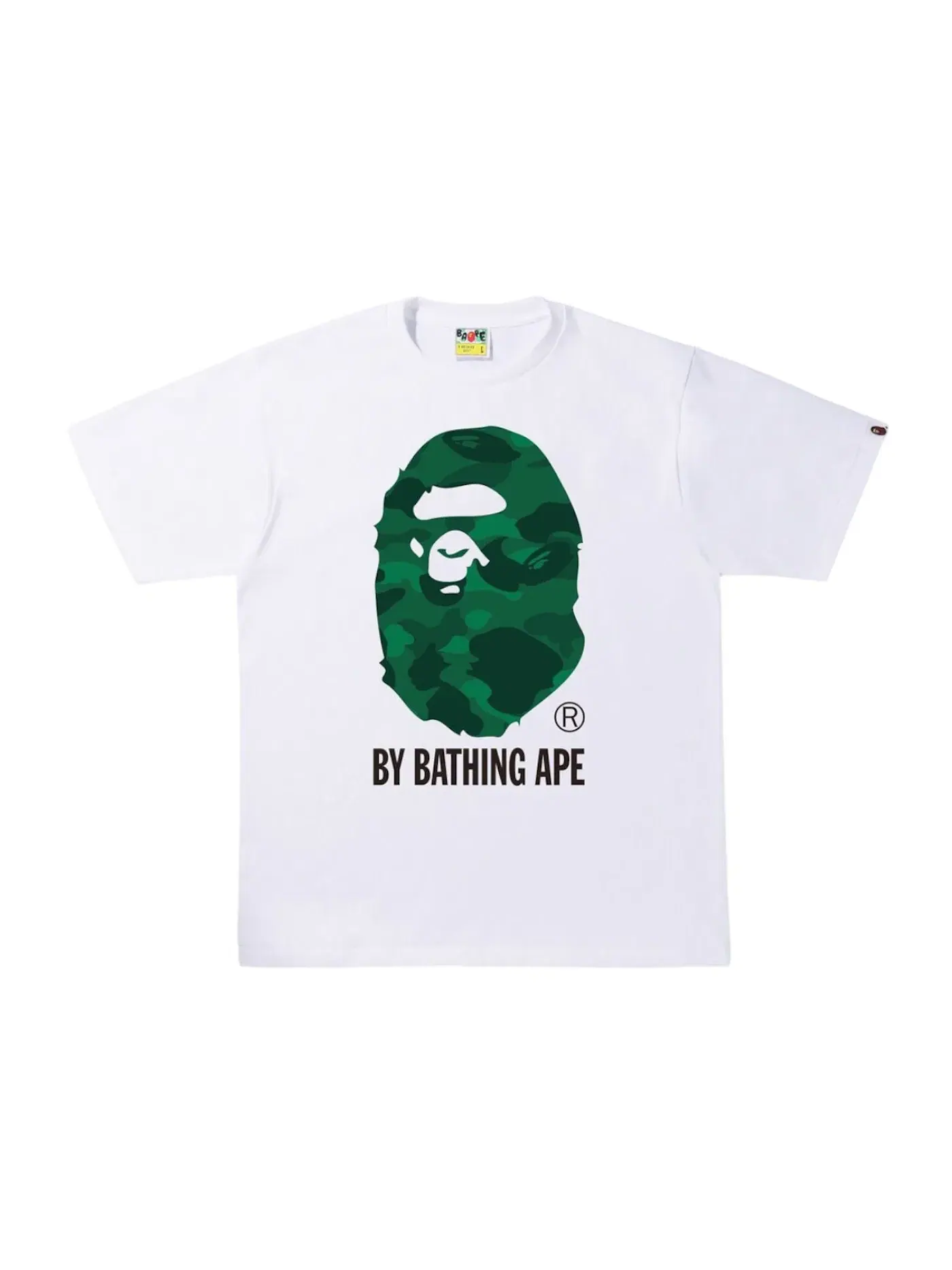 Мужская футболка с принтом BAPE Color Camo By Bathing Ape Tee (FW24) BAPE — изображение 1 из 1, белый/зеленый
