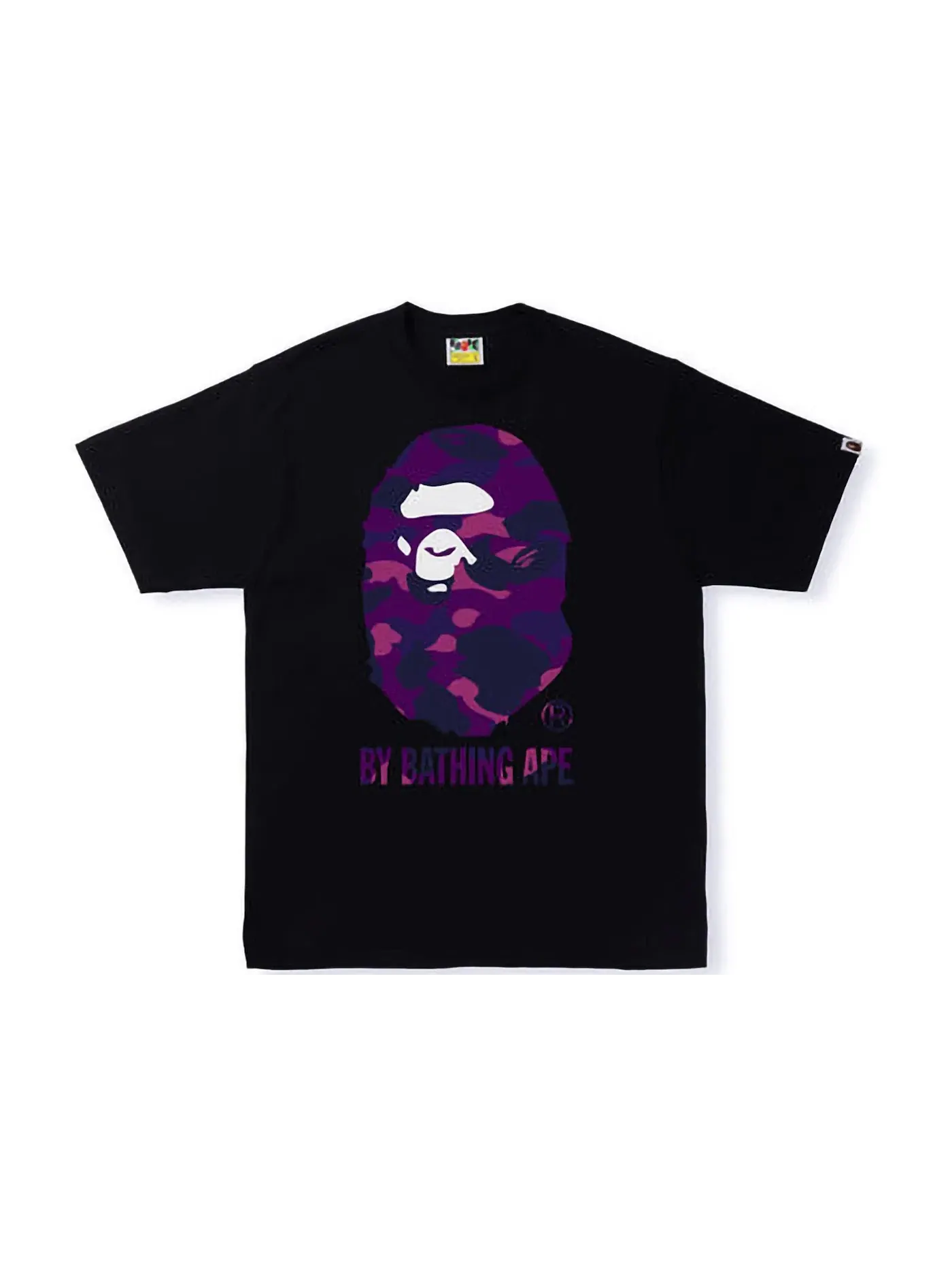 Мужская футболка с принтом Tee (SS22) BAPE — изображение 1 из 1, черный фиолетовый