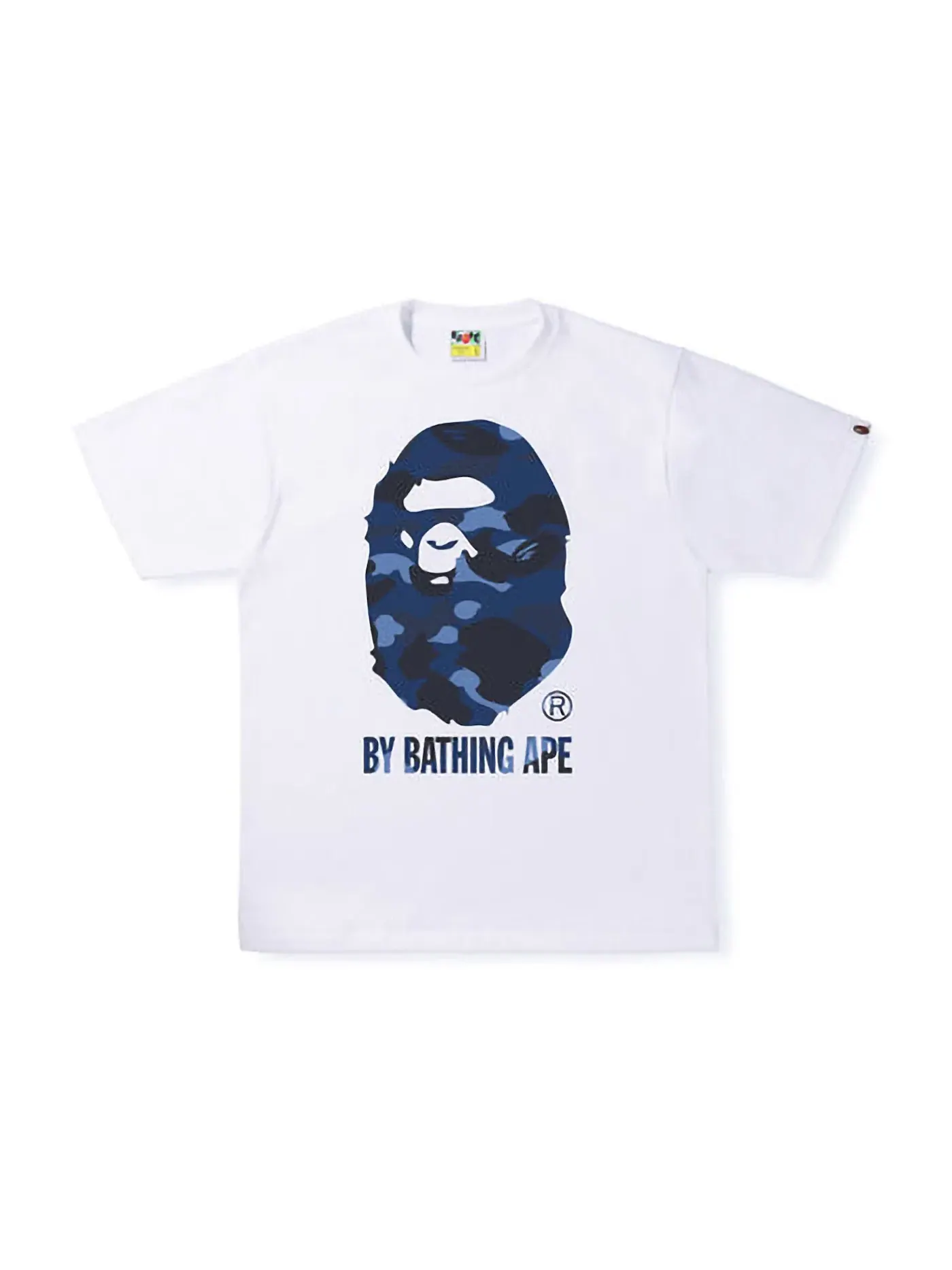 Мужская футболка с камуфляжным принтом BAPE Tee (SS22) — изображение 1 из 1, белый темно-синий