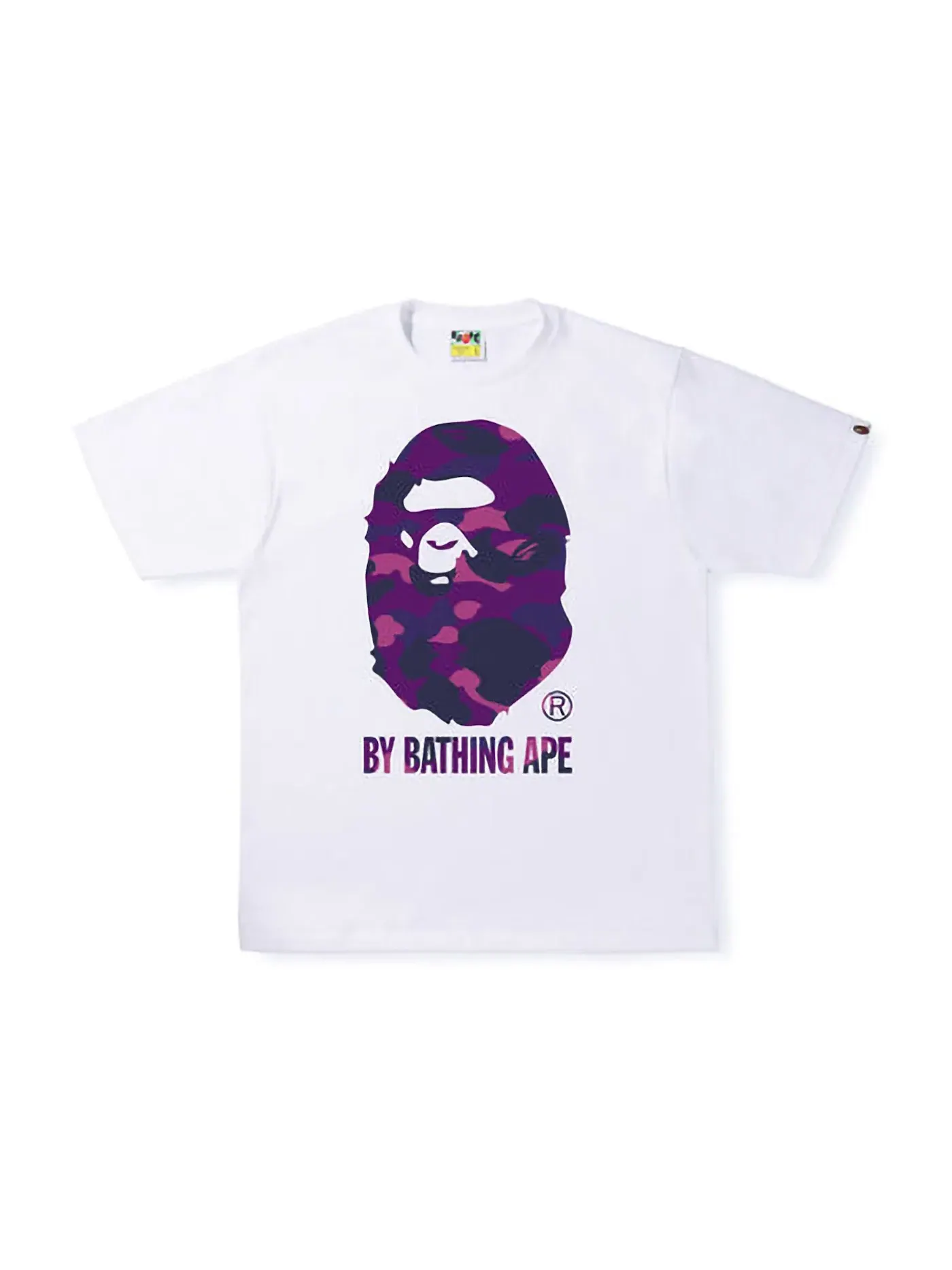 Мужская футболка с принтом Tee (SS22) BAPE — изображение 1 из 1, белый фиолетовый