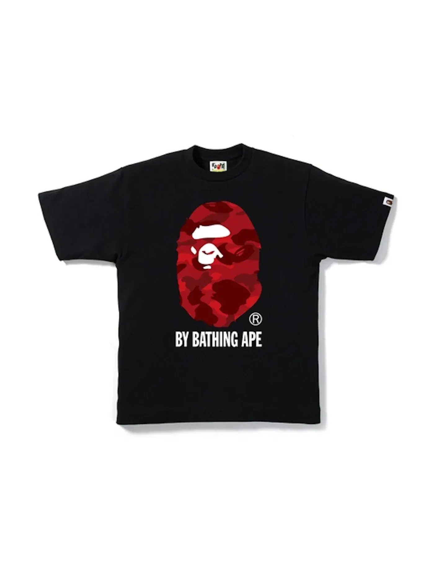 Мужская футболка с камуфляжным принтом Tee BAPE — изображение 1 из 1, черный/красный