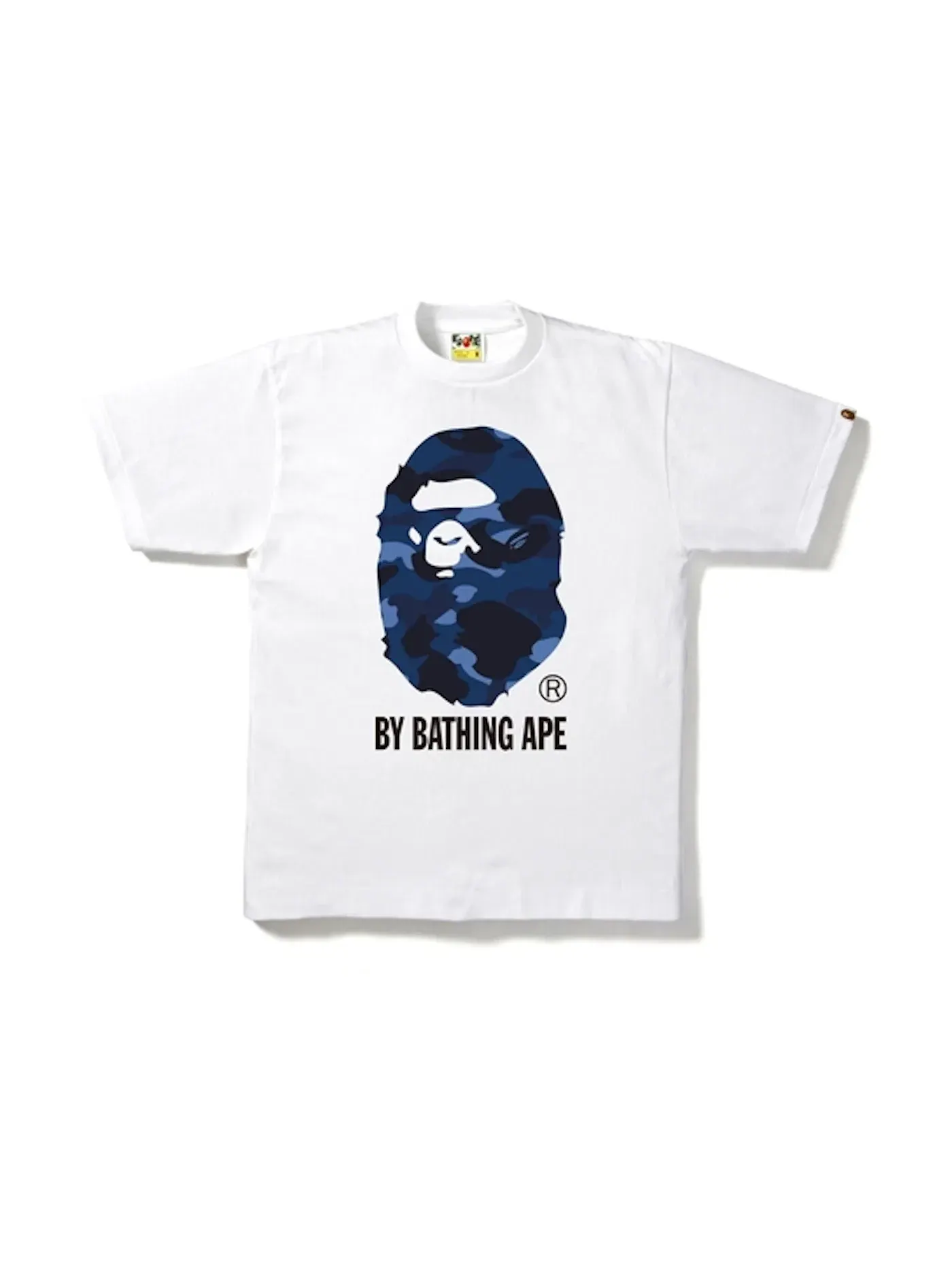 Мужская футболка с принтом Tee BAPE — изображение 1 из 1, белый/синий