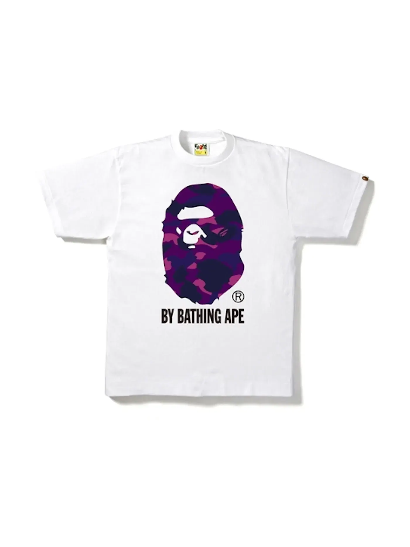Мужская футболка с камуфляжным принтом Tee BAPE — изображение 1 из 1, белый/фиолетовый