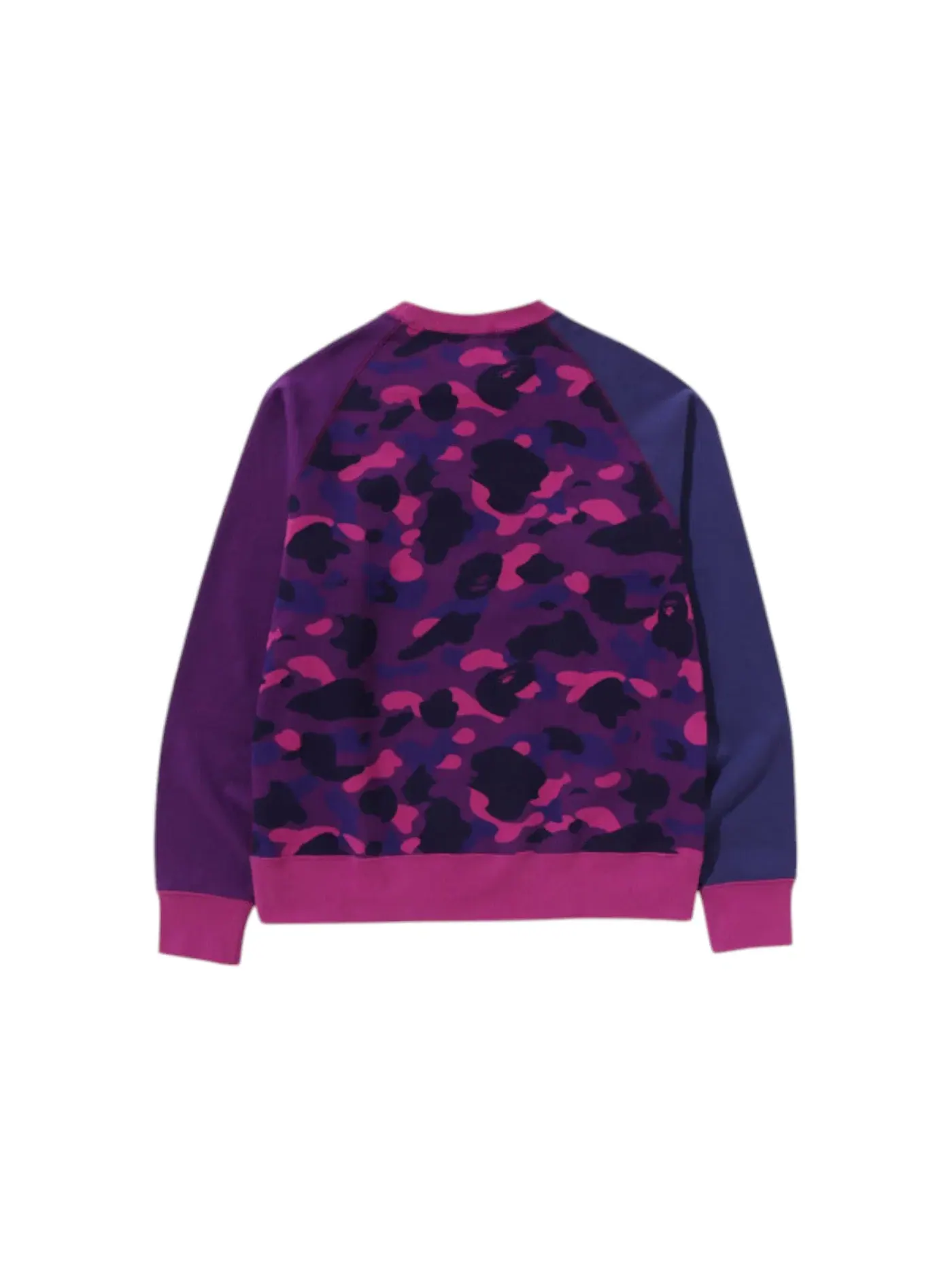 Мужской свитшот с принтом BAPE Color Camo College Crewneck (SS25) BAPE — изображение 2 из 2, фиолетовый