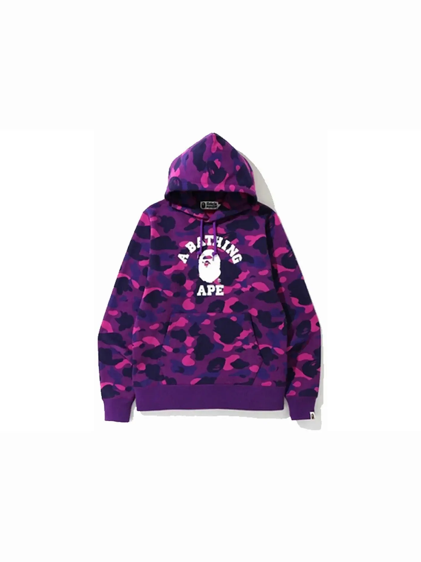 Мужской пуловер-худи с принтом Pullover Hoodie BAPE — изображение 1 из 1, розовый
