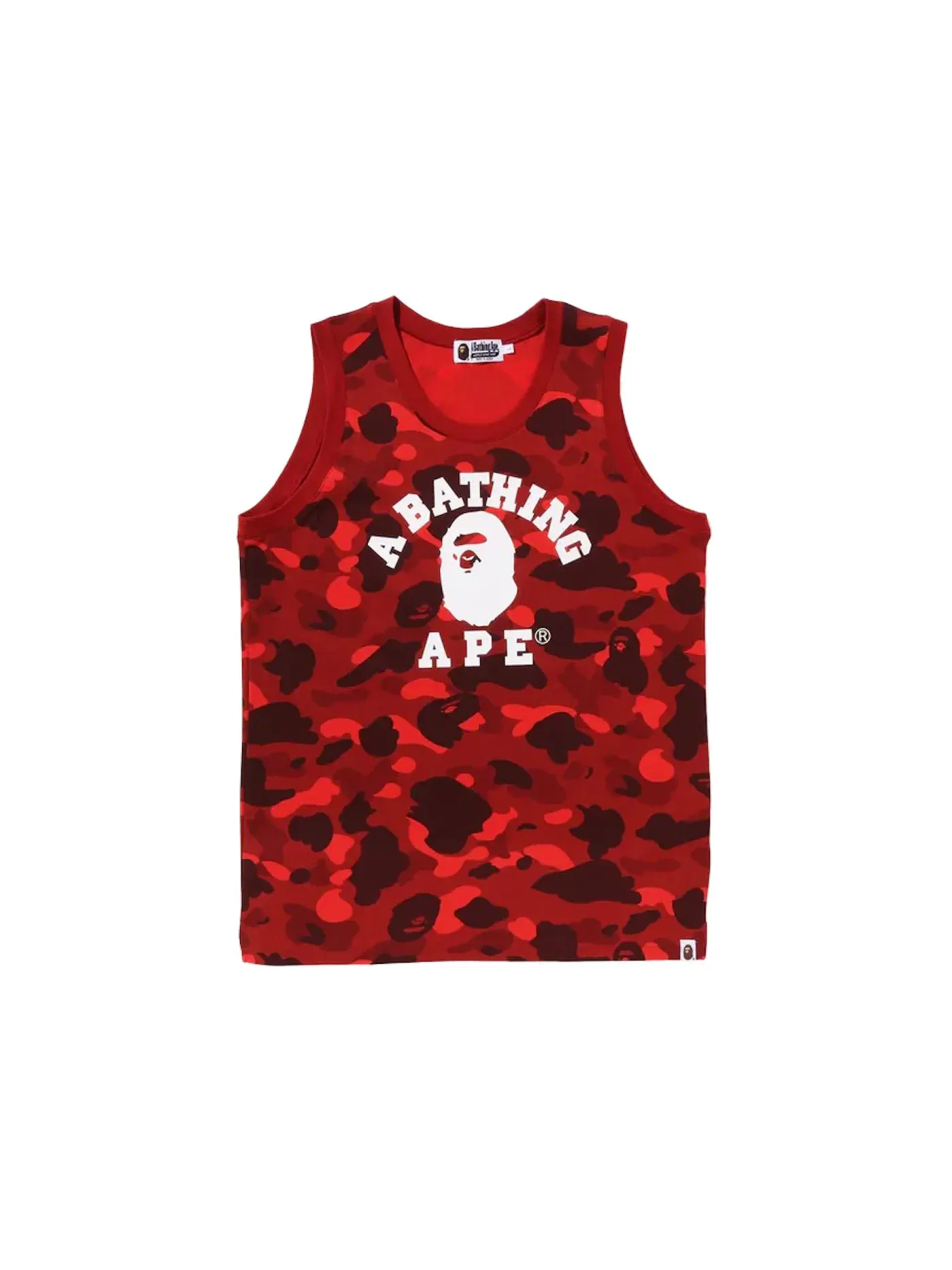Мужская майка с принтом BAPE Color Camo College Tank Top — изображение 1 из 1, красный
