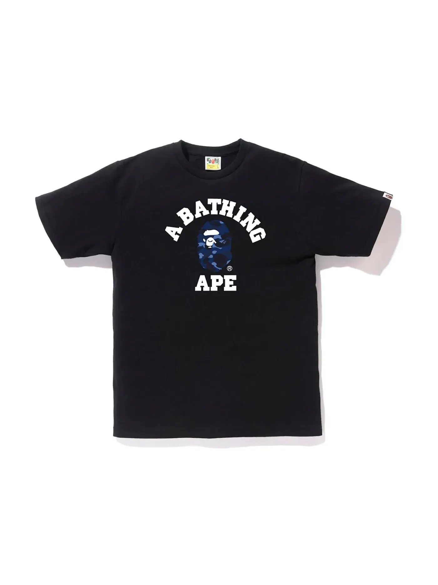 Мужская футболка с камуфляжным принтом BAPE — изображение 1 из 1, черный/синий
