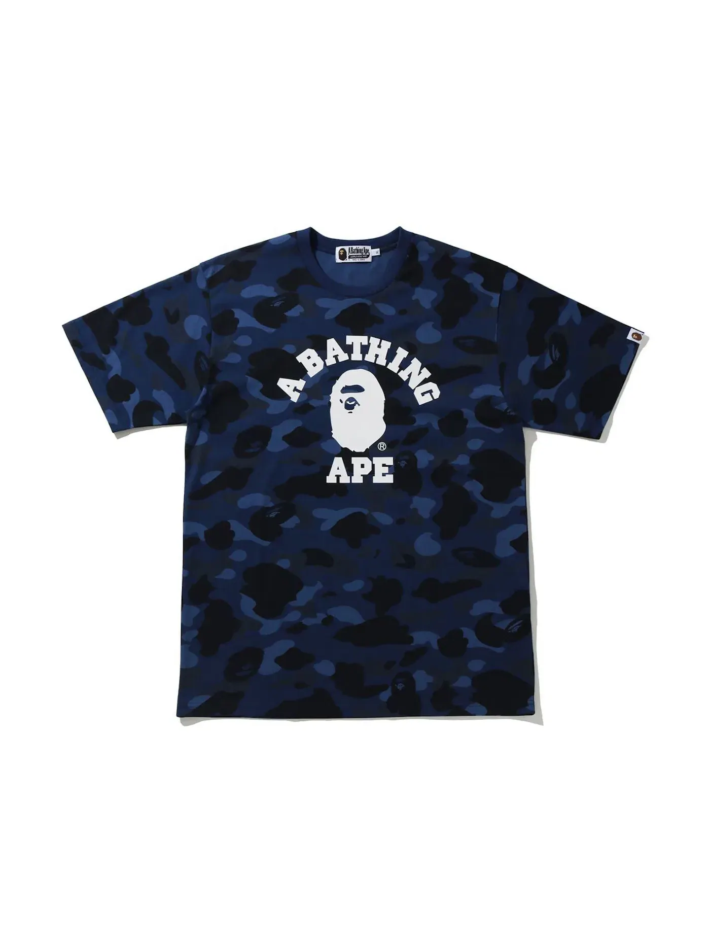 Мужская футболка с принтом BAPE Color Camo College Tee (SS21) BAPE — изображение 1 из 1, синий