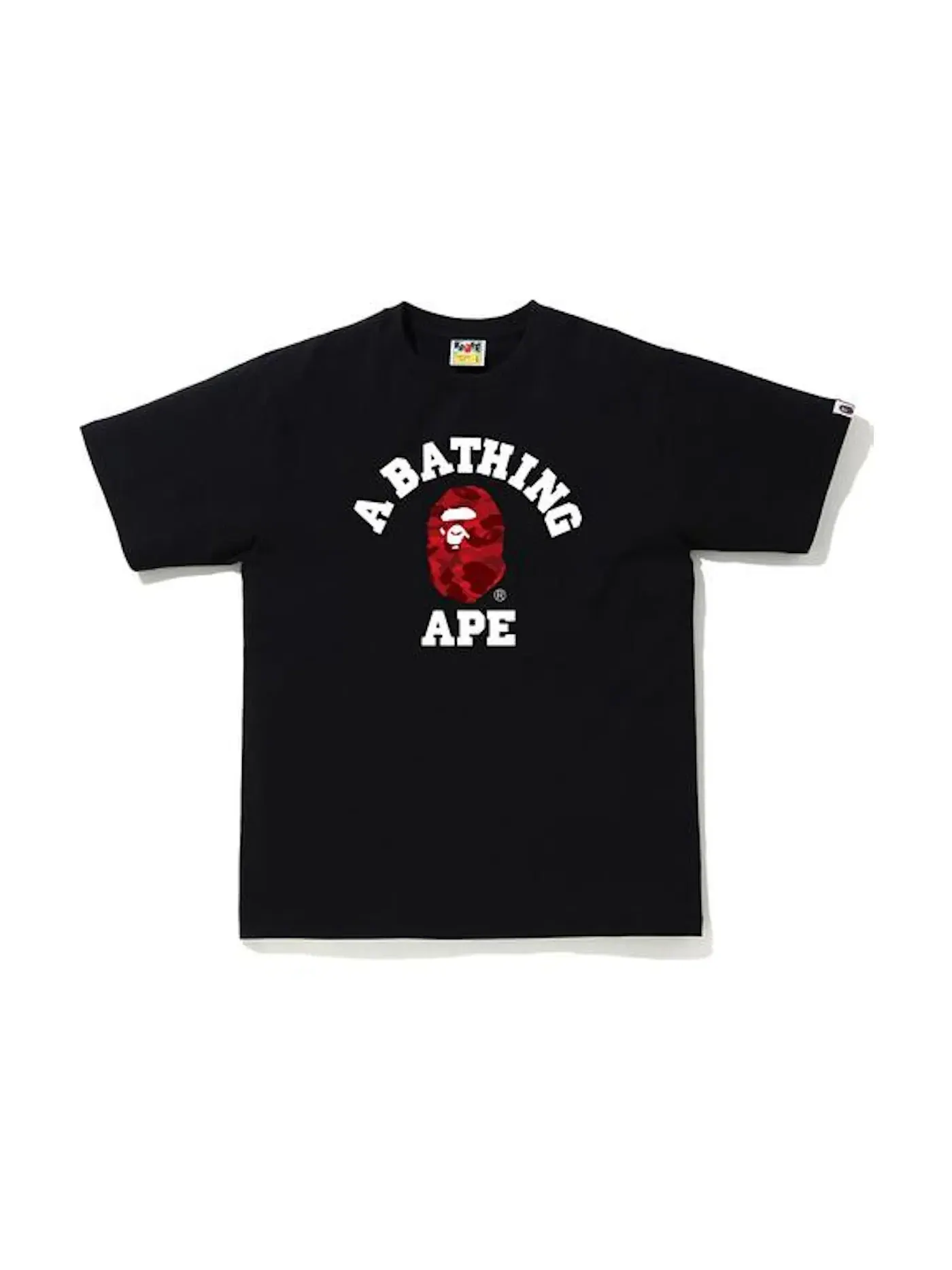 Мужская футболка с принтом Tee (FW20) BAPE — изображение 1 из 1, черный/красный
