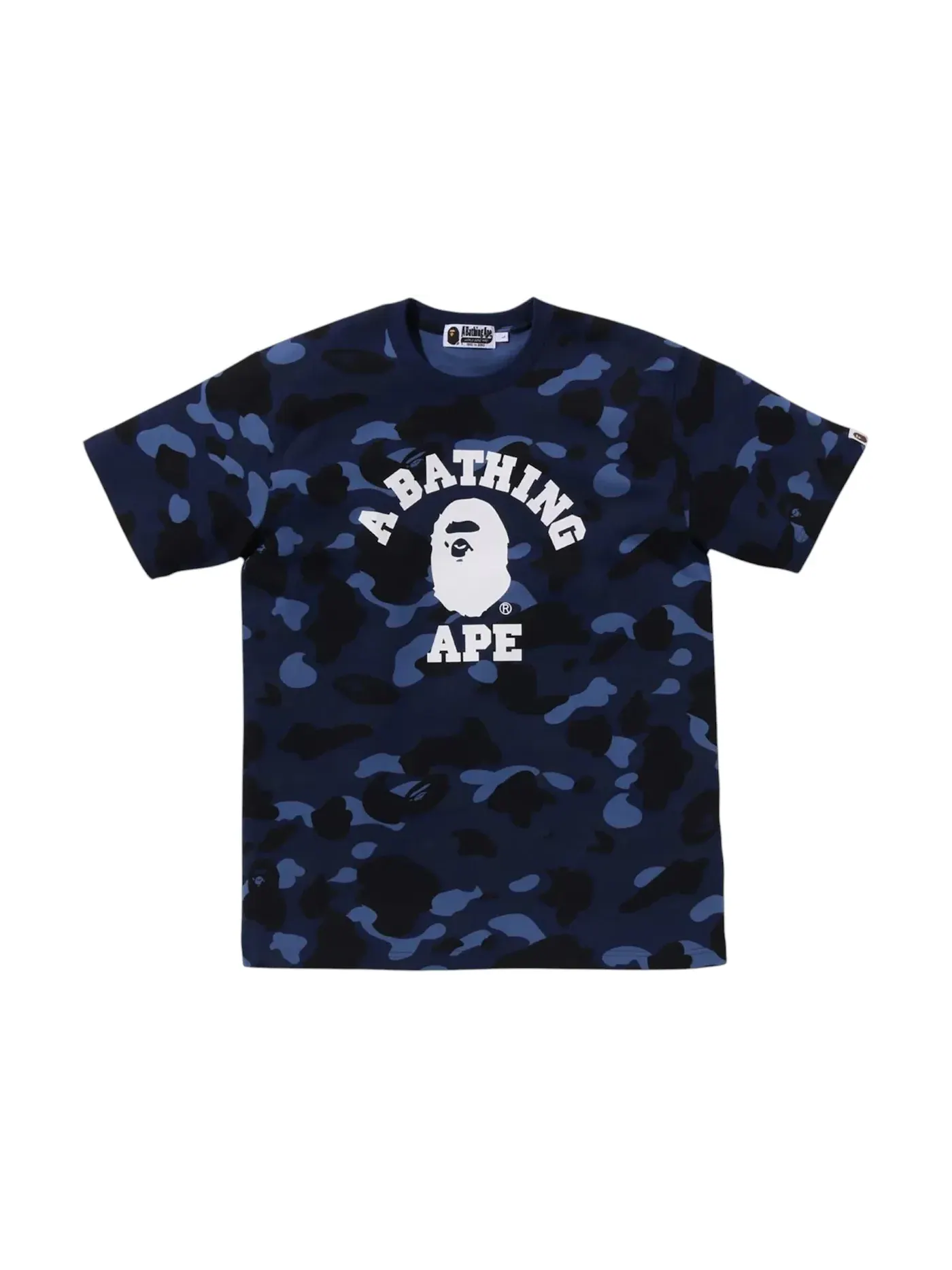Мужская футболка с принтом BAPE Color Camo College Tee FW25 BAPE — изображение 1 из 1, темно-синий