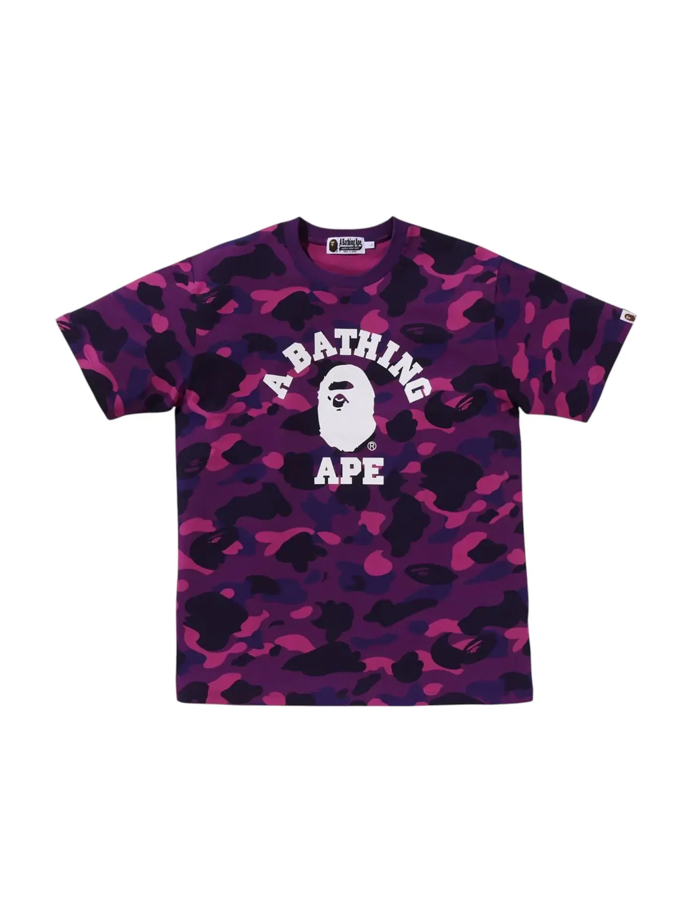 Мужская футболка с принтом BAPE Color Camo College Tee (FW25) BAPE — изображение 1 из 1, фиолетовый