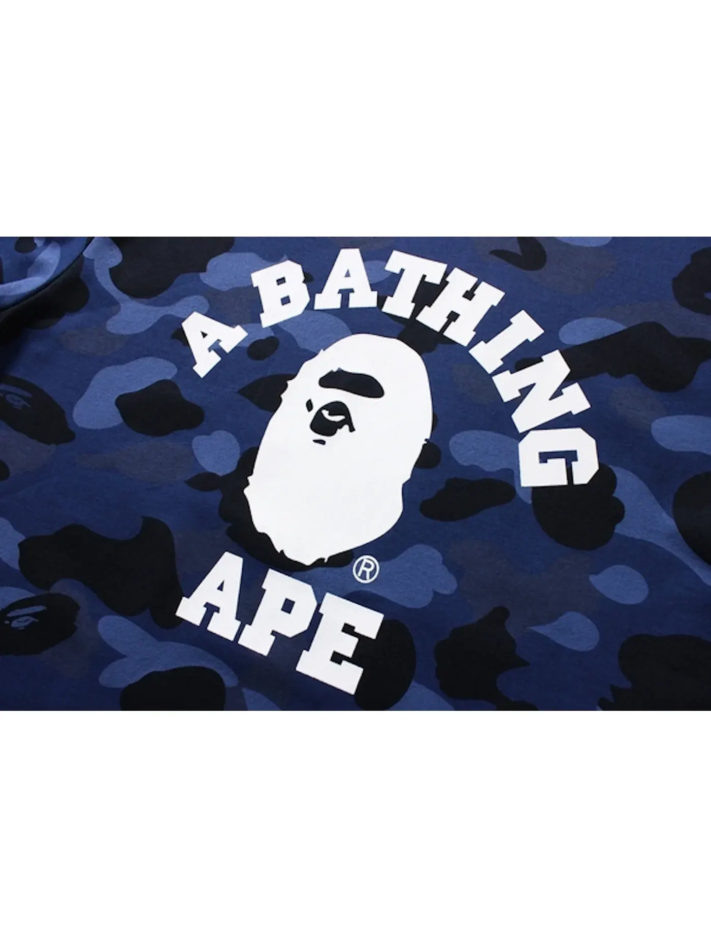 Мужская футболка с камуфляжным принтом BAPE Tee — изображение 2 из 2, темно-синий