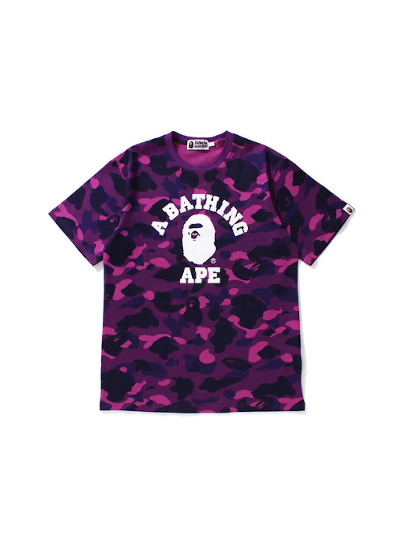 Мужская футболка с камуфляжным принтом BAPE Tee — изображение 1 из 2, фиолетовый