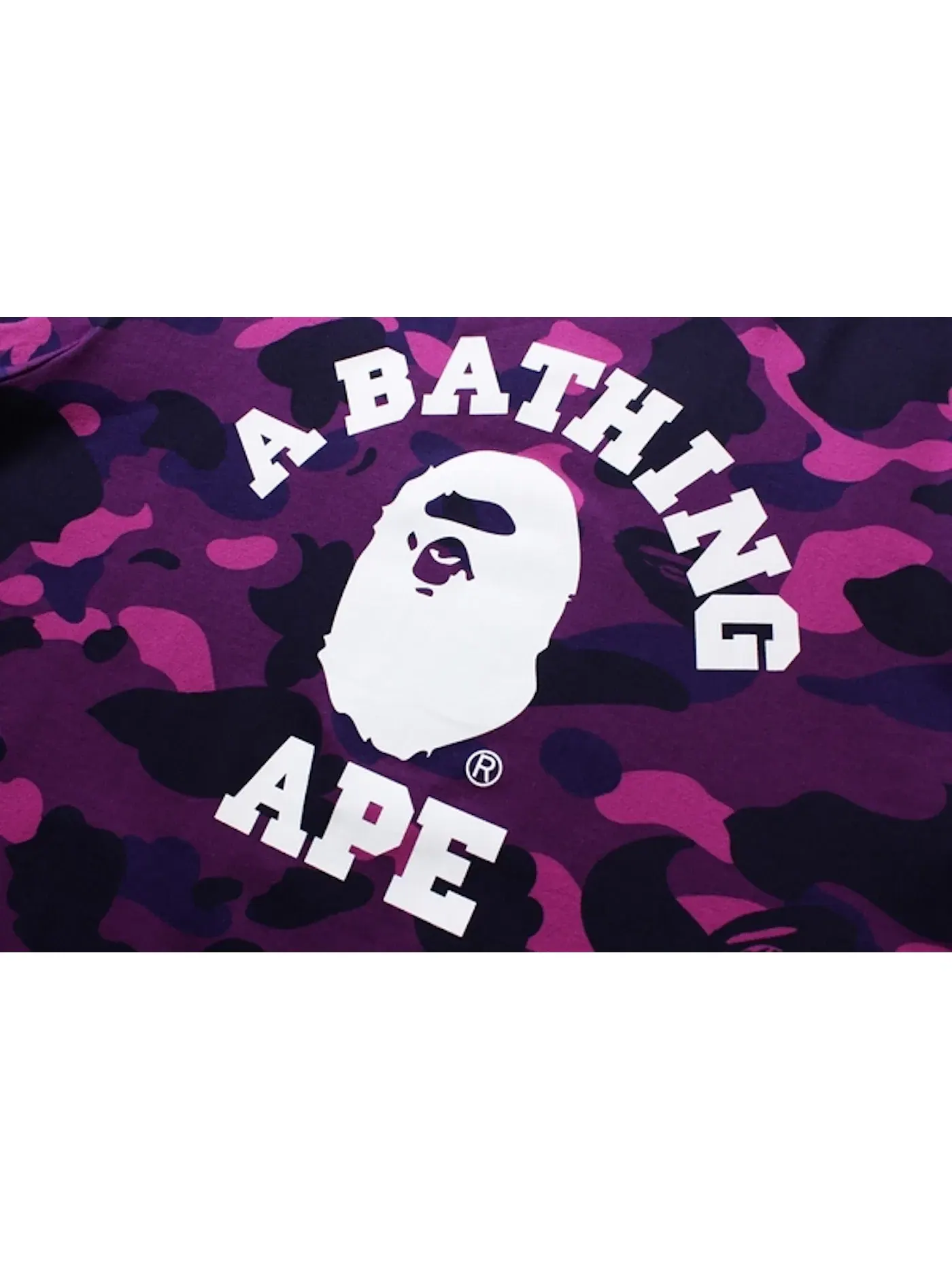 Мужская футболка с камуфляжным принтом BAPE Tee — изображение 2 из 2, фиолетовый