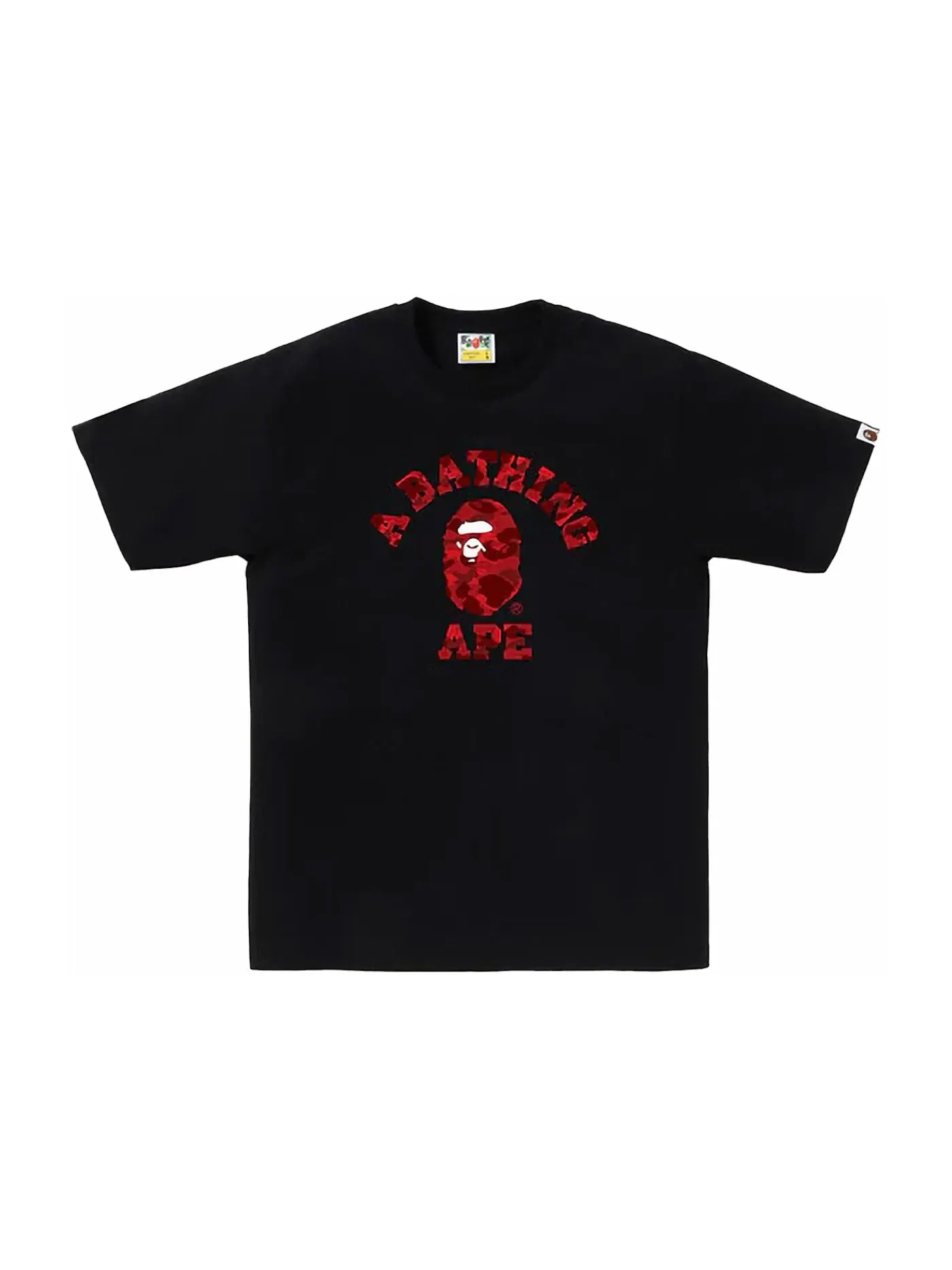 Мужская футболка с принтом BAPE Tee (SS24) BAPE — изображение 1 из 1, черный красный