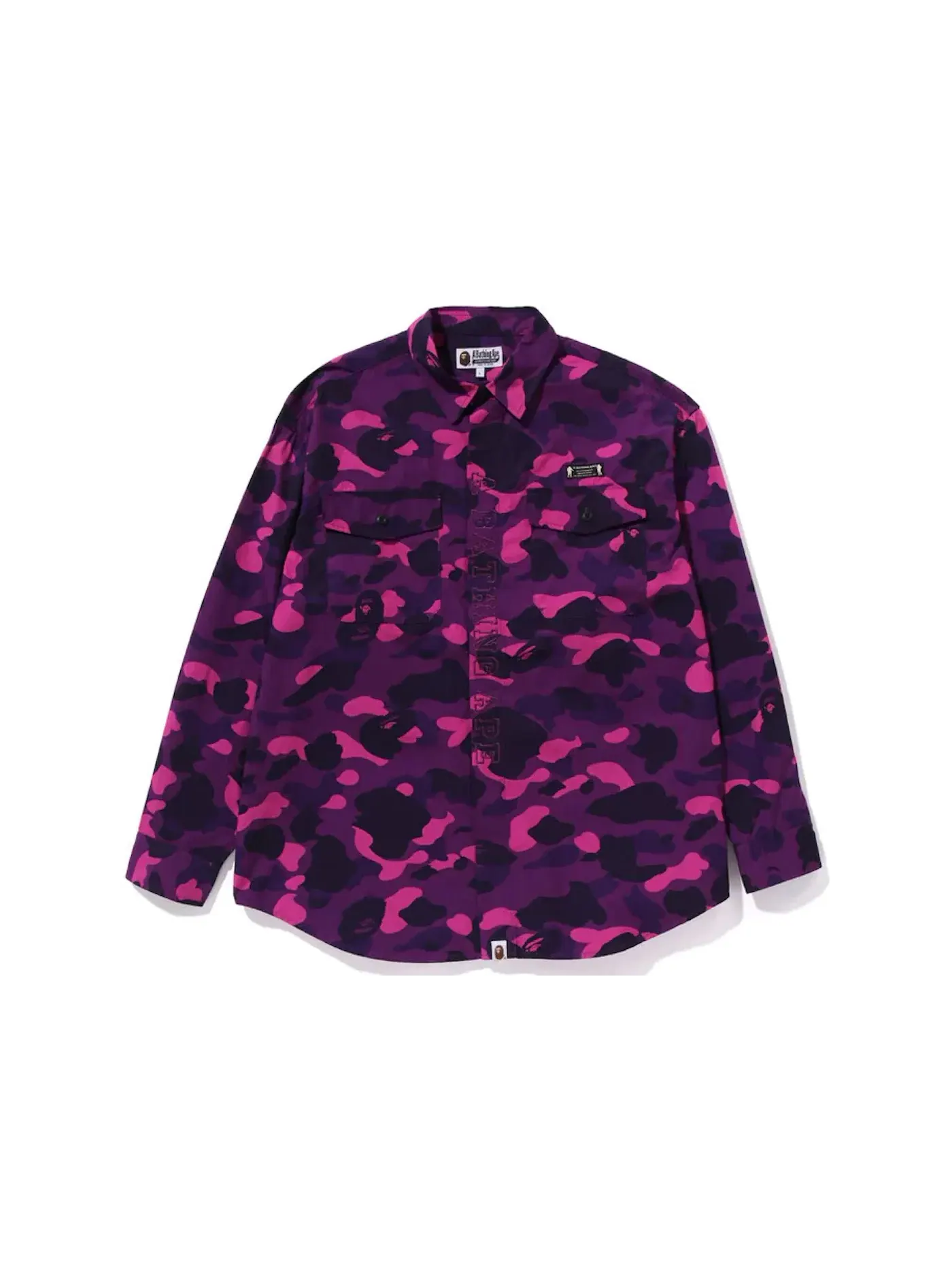 Мужская рубашка с камуфляжным принтом BAPE Color Camo CPO Purple — изображение 1 из 2