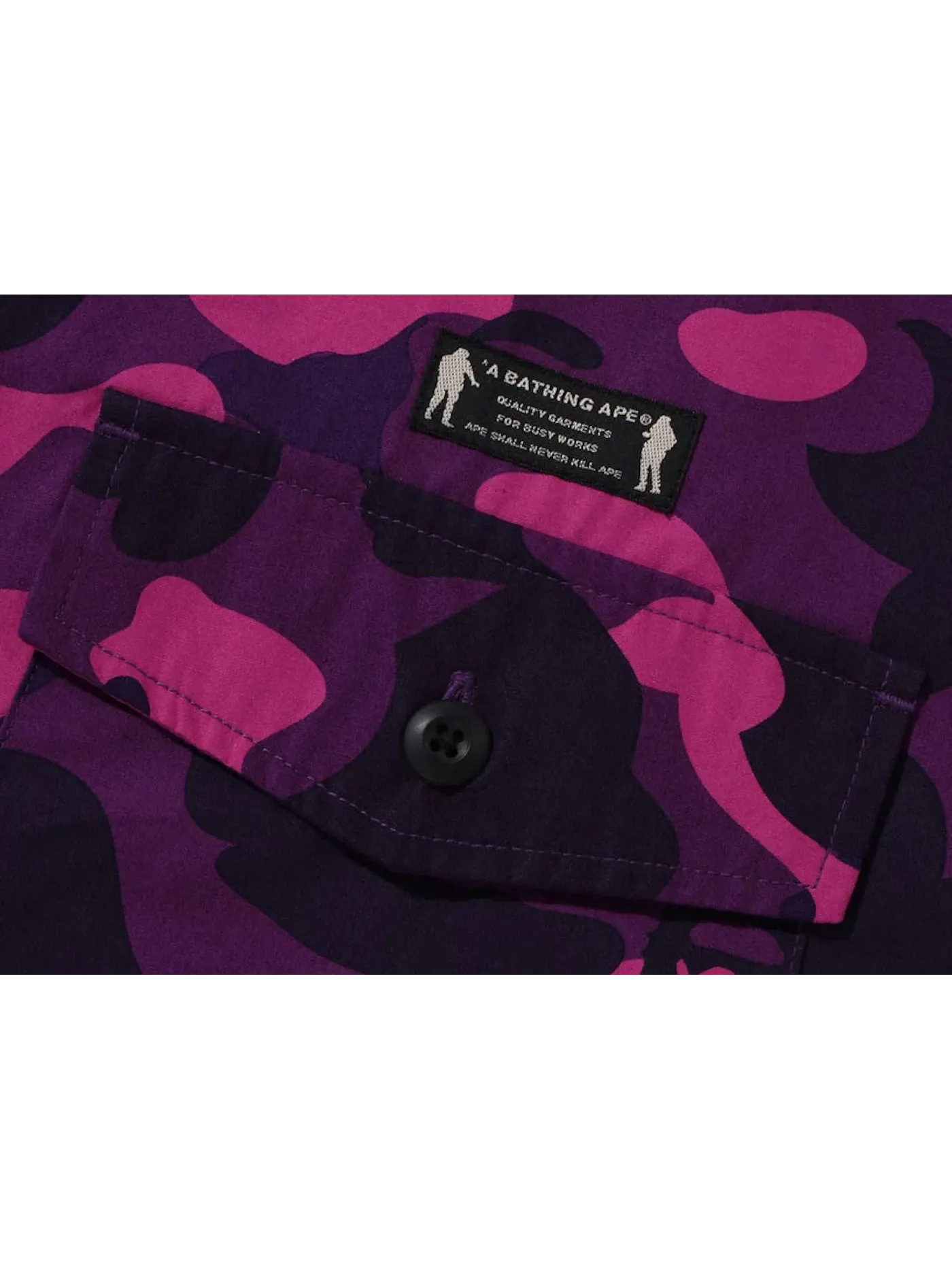 Мужская рубашка с камуфляжным принтом BAPE Color Camo CPO Purple — изображение 2 из 2
