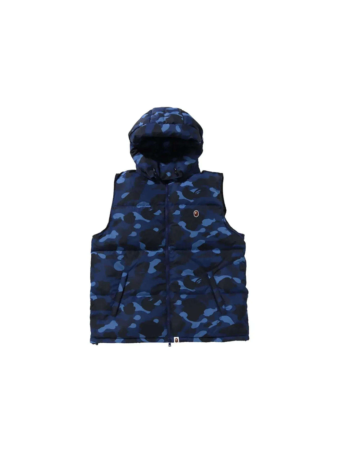 Мужской жилет с камуфляжным принтом BAPE — изображение 1 из 3, темно-синий