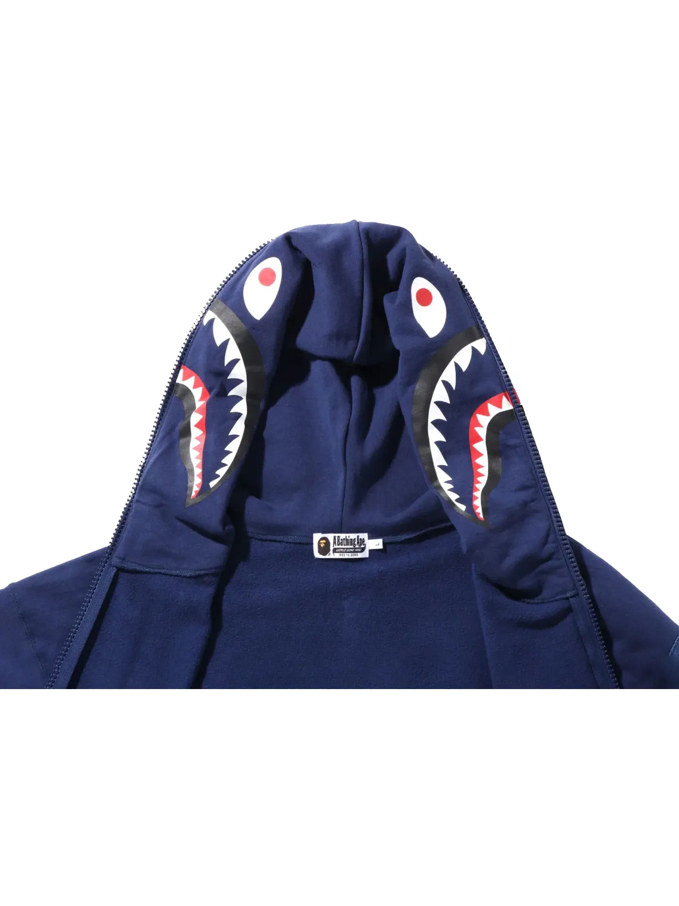 Мужская худи свободного кроя с принтом BAPE Color Camo Giant Shark BAPE — изображение 3 из 3, темно-синий
