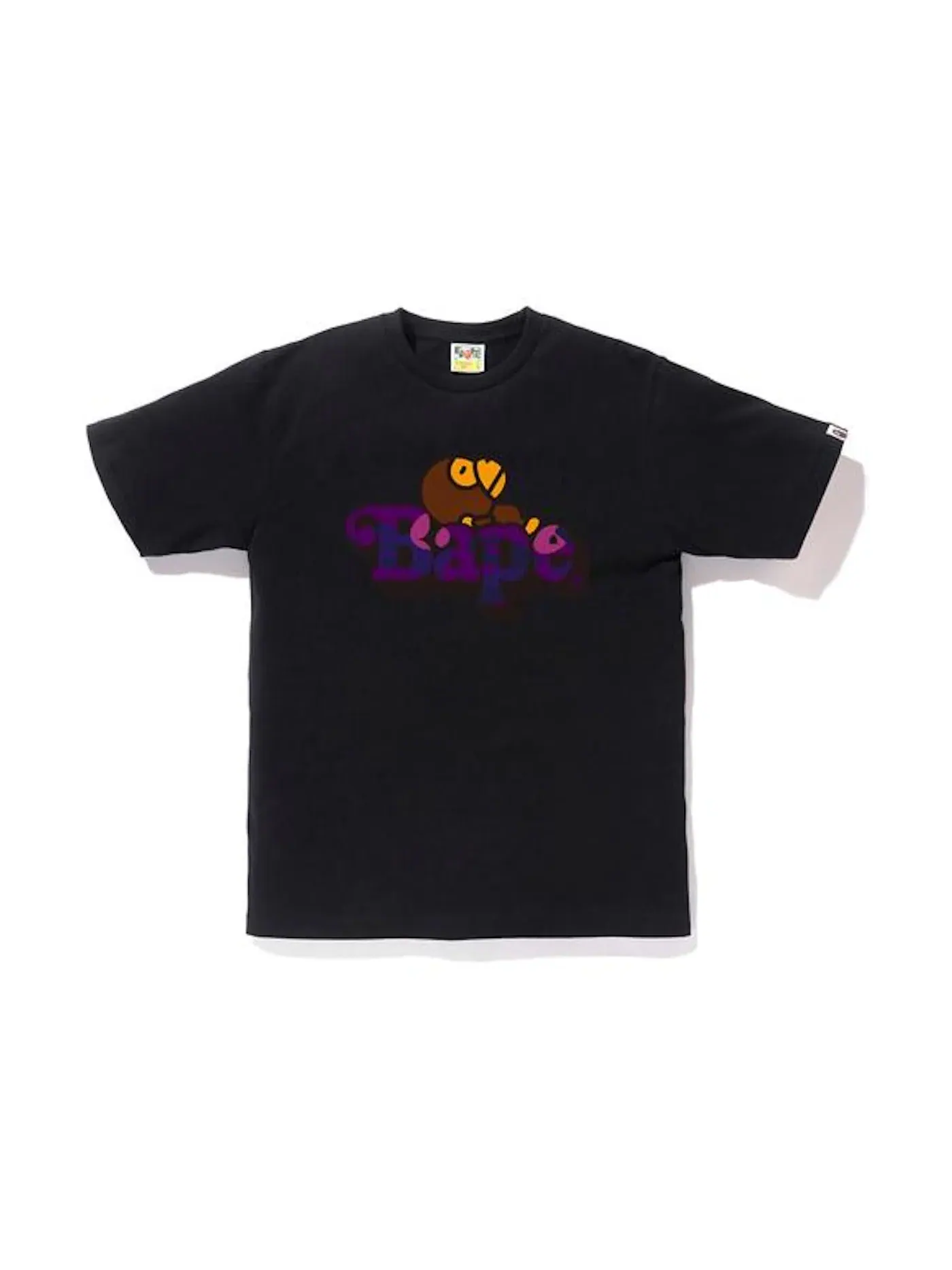 Мужская футболка с принтом BAPE Color Camo Milo On BAPE T-Shirt BAPE — изображение 1 из 1, черный/фиолетовый