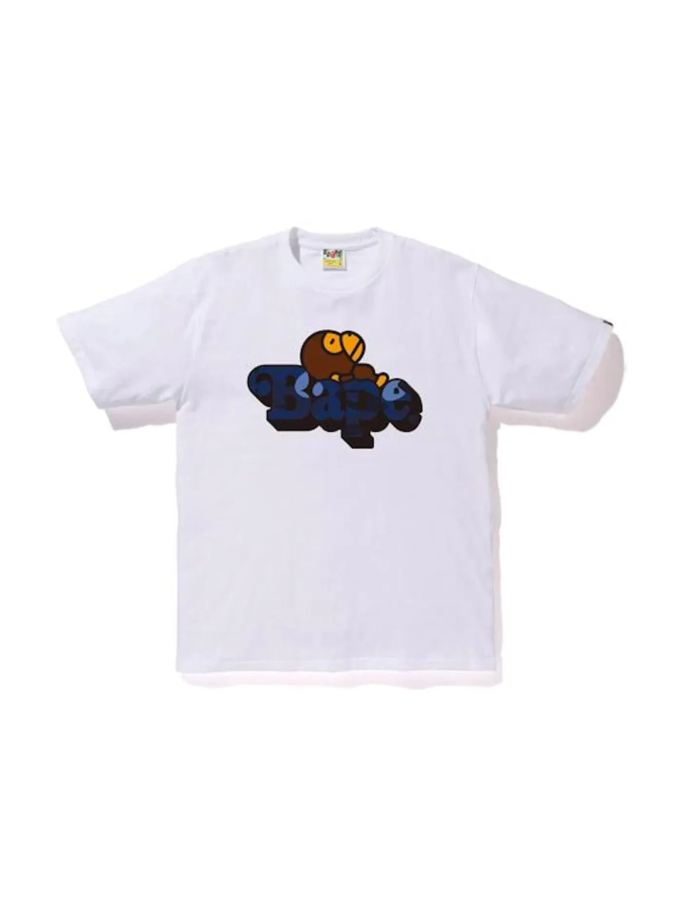 Мужская футболка с принтом BAPE Color Camo Milo On BAPE T-Shirt BAPE — изображение 1 из 1, белый/темно-синий