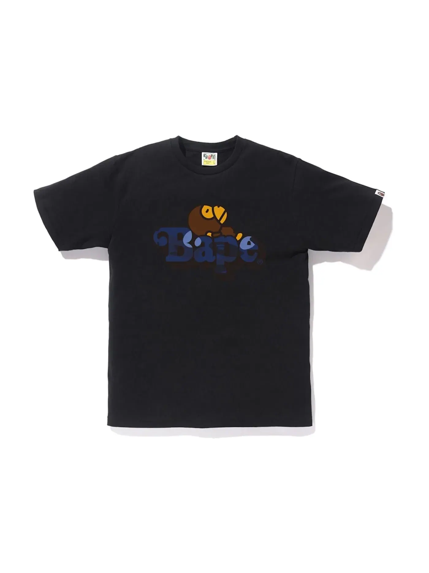 Мужская футболка с принтом BAPE Tee BAPE — изображение 1 из 1, черный/синий