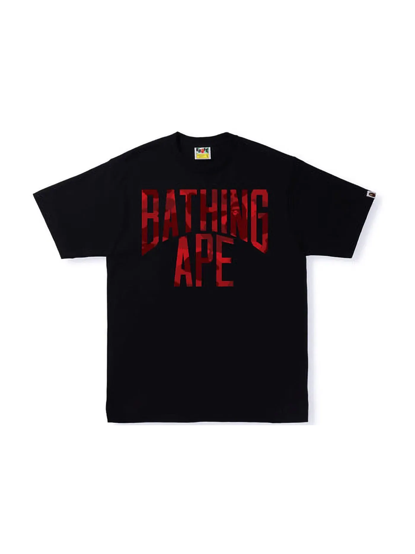 Мужская футболка с принтом BAPE Tee (SS22) — изображение 1 из 1, черный красный