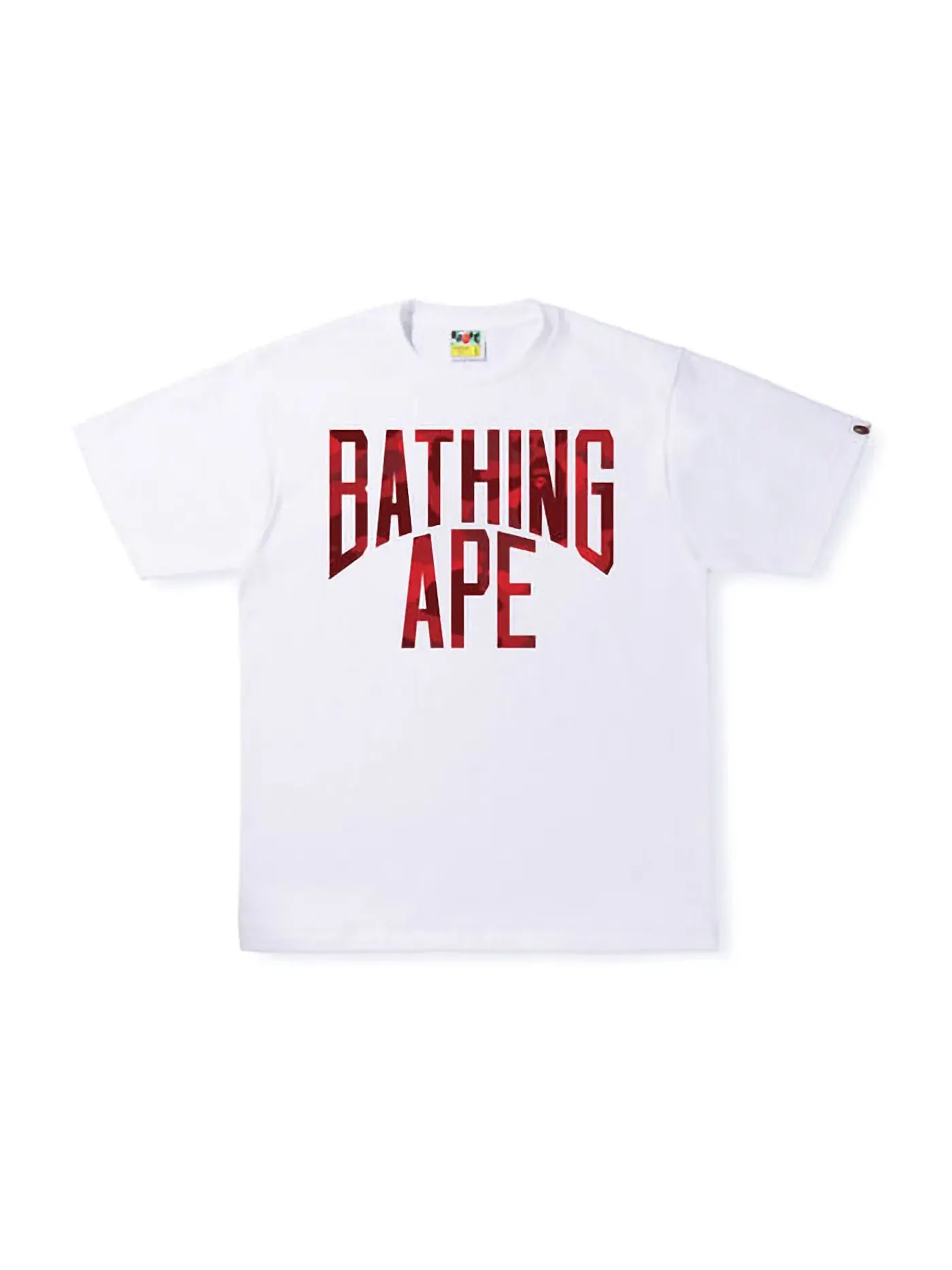 Мужская футболка с принтом BAPE Tee (SS22) BAPE — изображение 1 из 1, белый красный