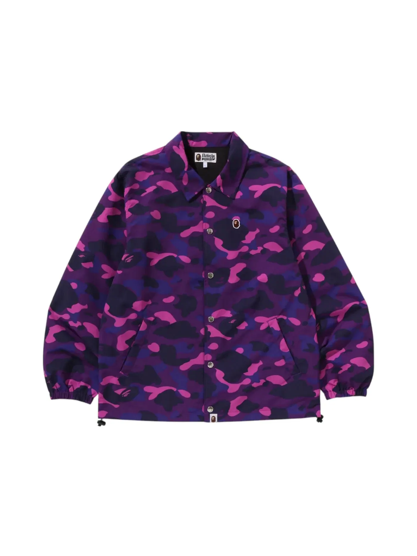 Мужская куртка-тренч с принтом BAPE Color Camo One Point Coach Jacket Purple — изображение 1 из 2