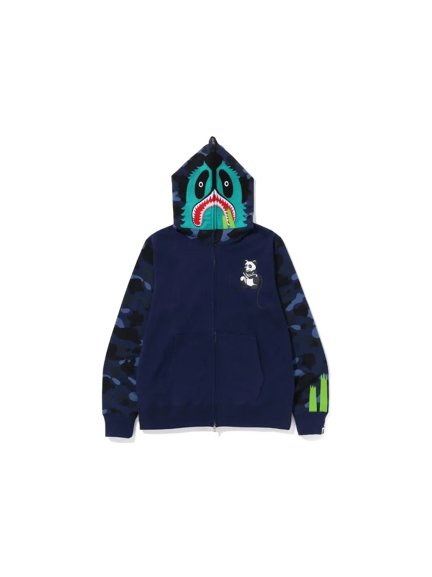 Мужская худи с камуфляжным принтом BAPE — изображение 1 из 3, темно-синий