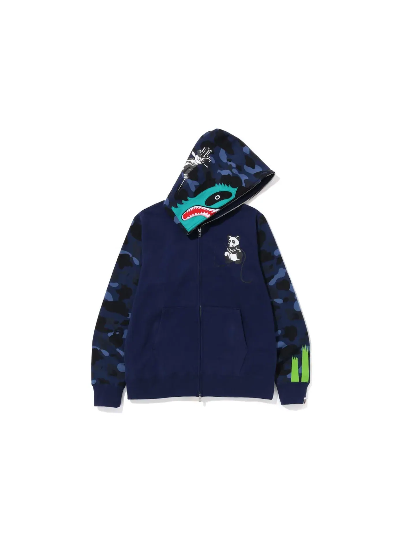 Мужская худи с камуфляжным принтом BAPE — изображение 2 из 3, темно-синий