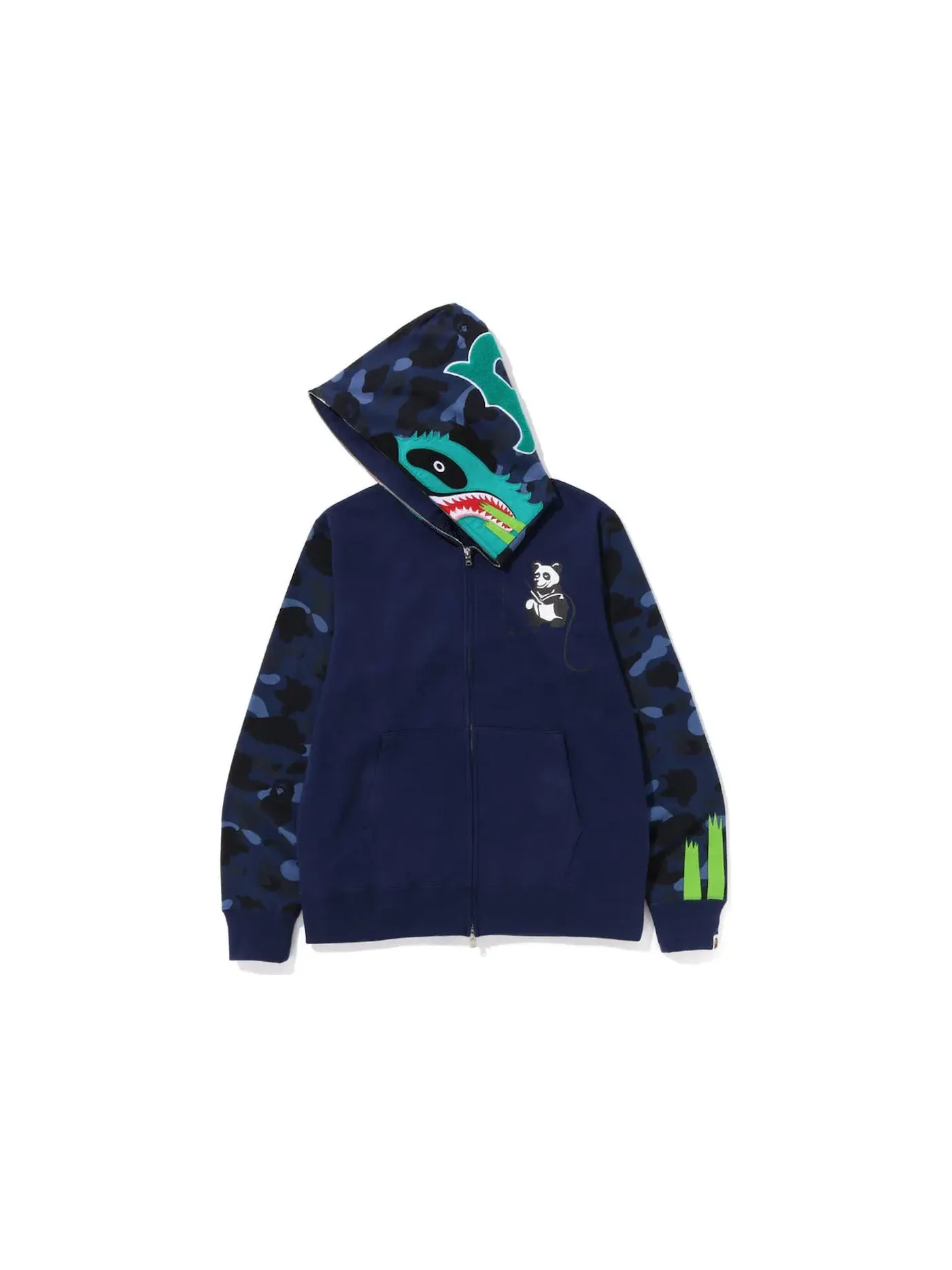 Мужская худи с камуфляжным принтом BAPE — изображение 3 из 3, темно-синий