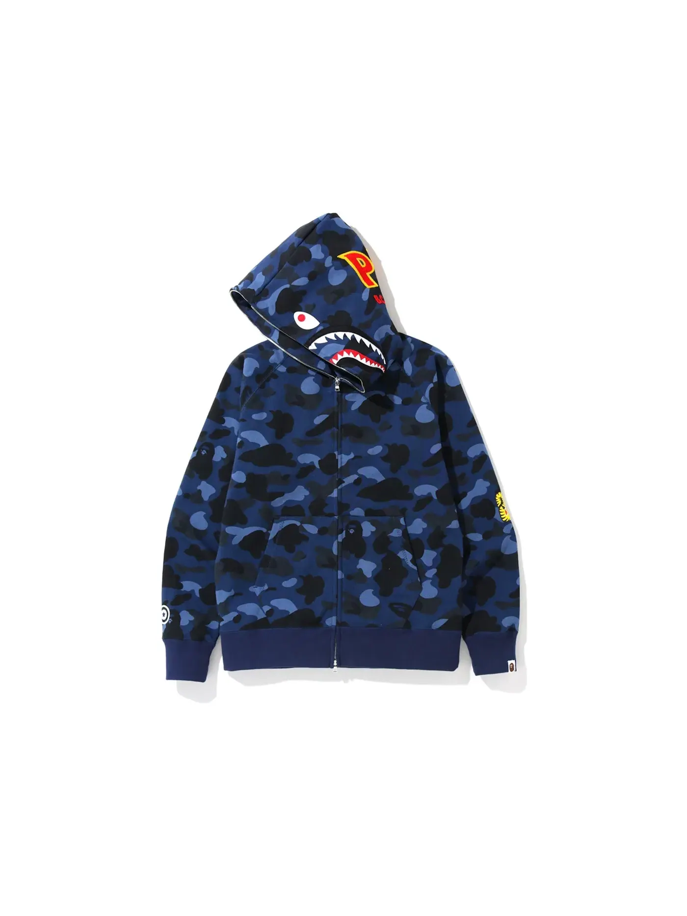 Мужская худи с камуфляжным принтом BAPE — изображение 2 из 3, темно-синий