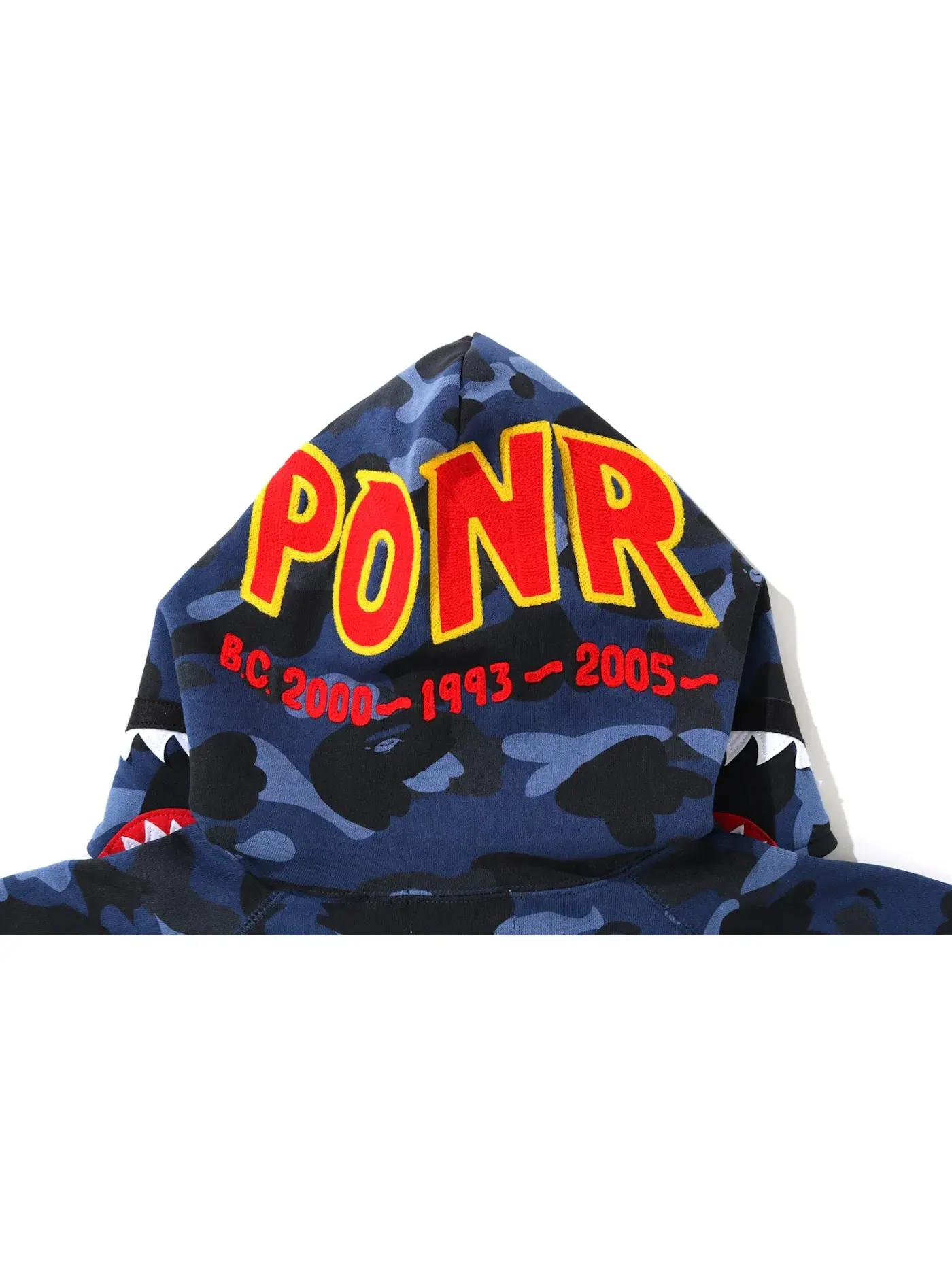 Мужская худи с камуфляжным принтом BAPE — изображение 3 из 3, темно-синий