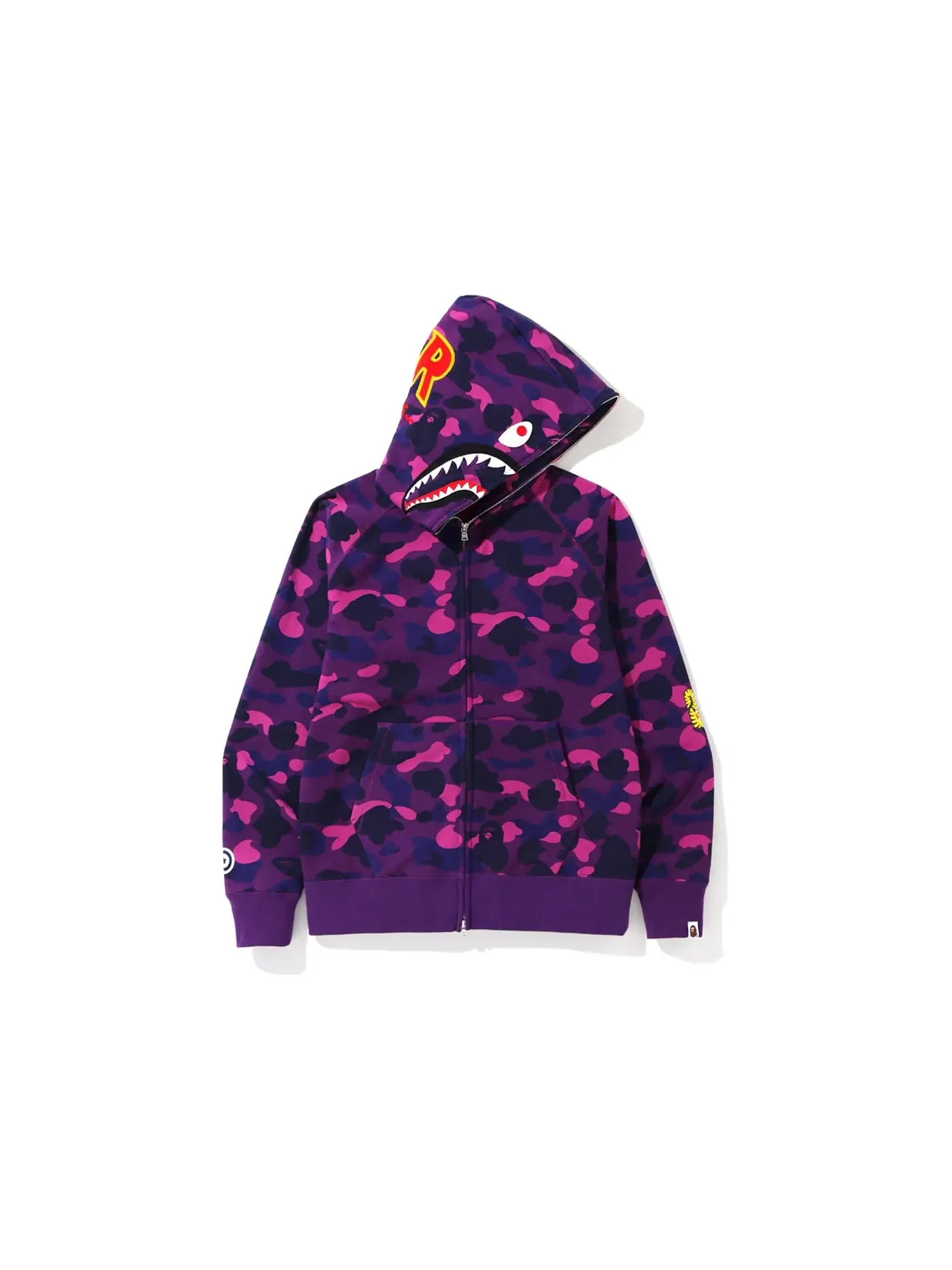 Мужская худи с камуфляжным принтом BAPE — изображение 1 из 3, фиолетовый
